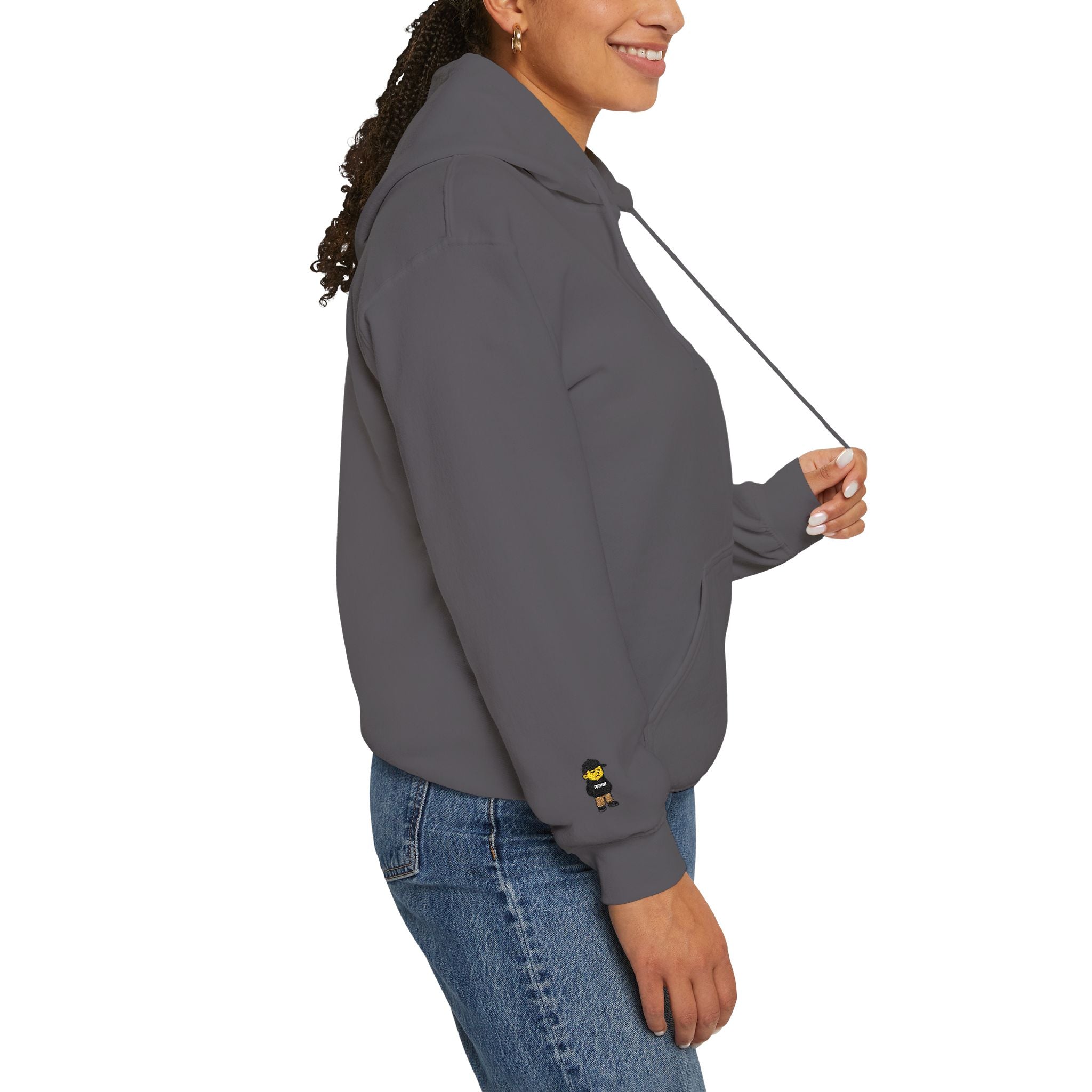 Cure the boredom embroided hoodie-Boredom