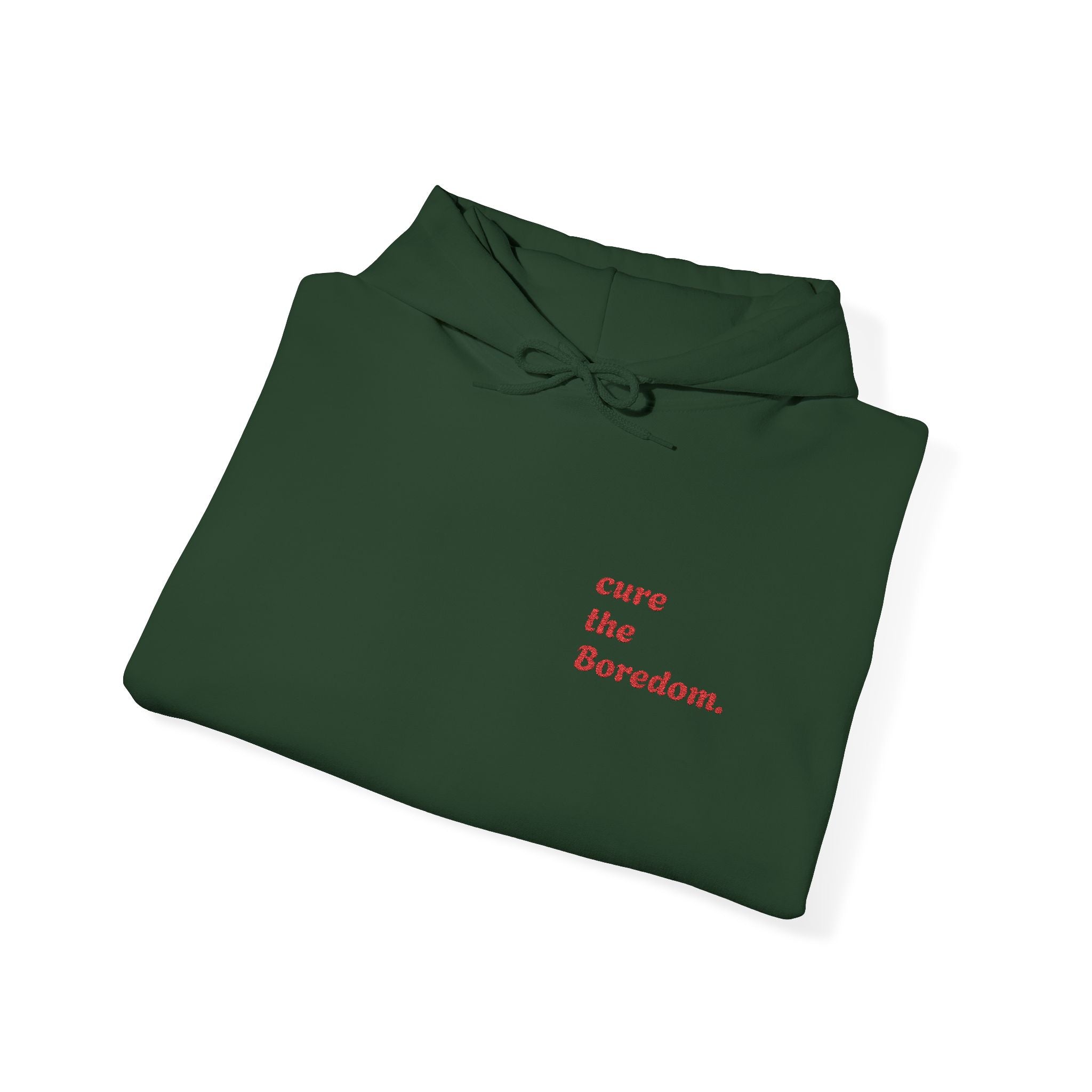 Cure the boredom embroided hoodie-Boredom