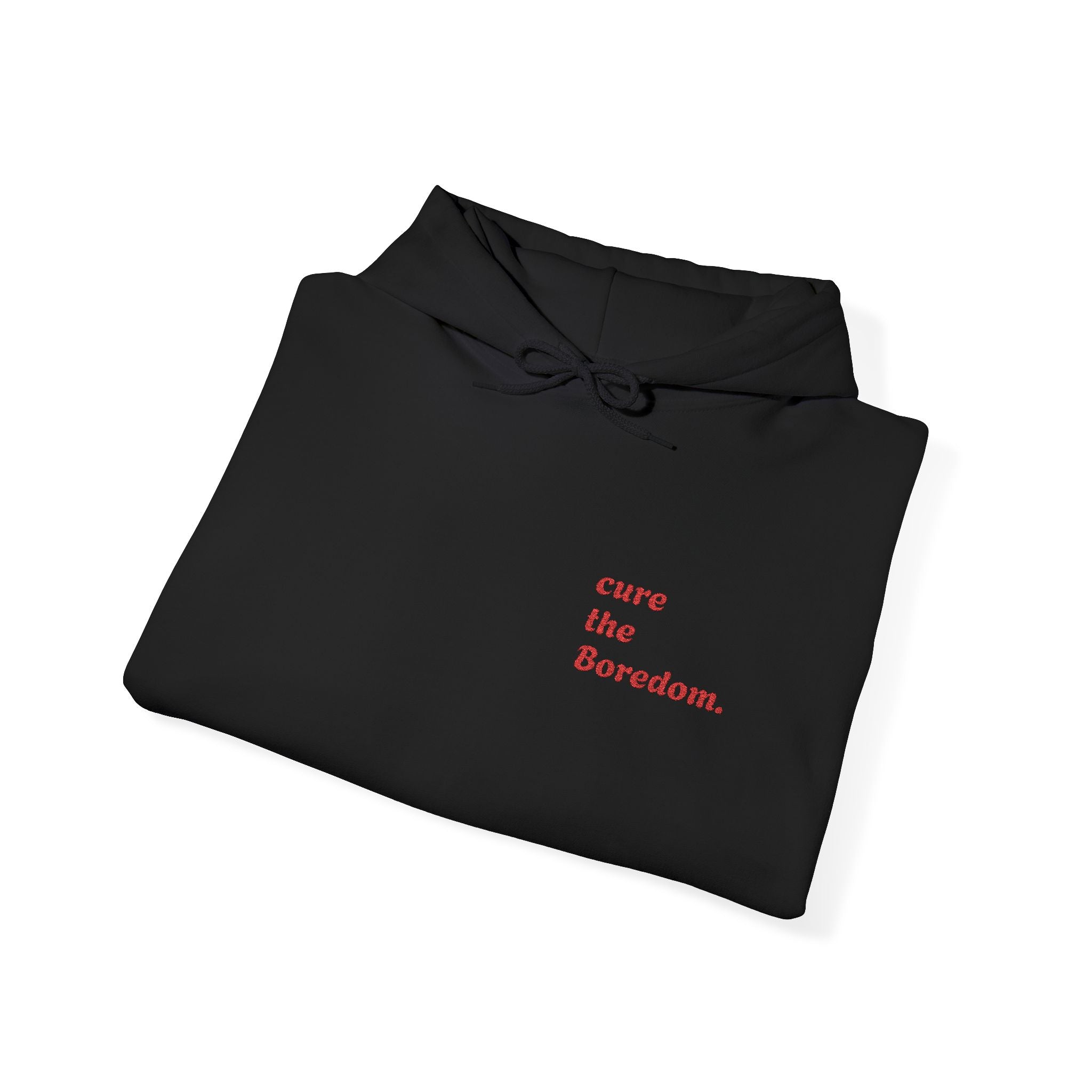 Cure the boredom embroided hoodie-Boredom
