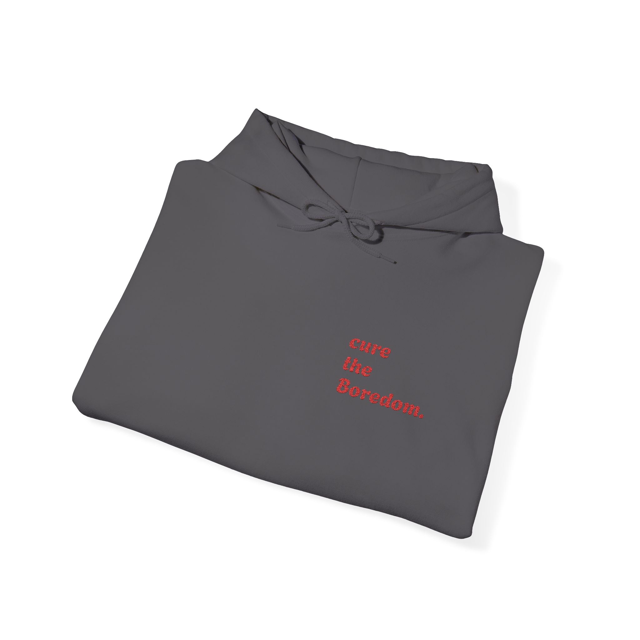 Cure the boredom embroided hoodie-Boredom
