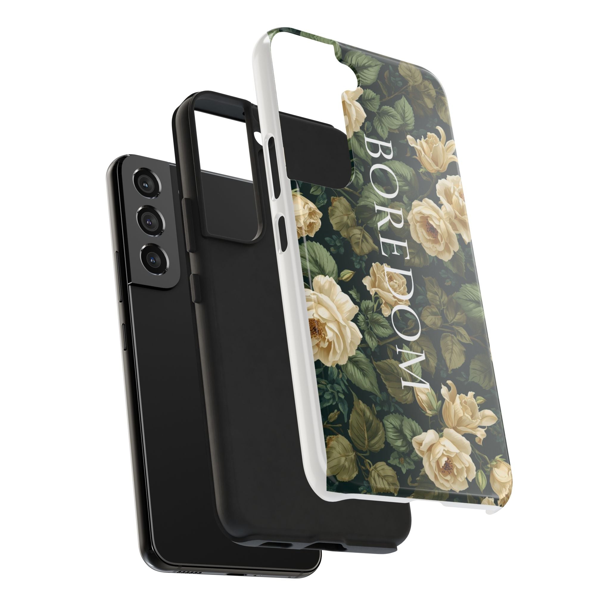 Floral Boredom Tough Phone Case, Durable Phone Cover, Gift for Her, Trendy Tech Accessories, Unique Flower Design, Stylish Phone Protection