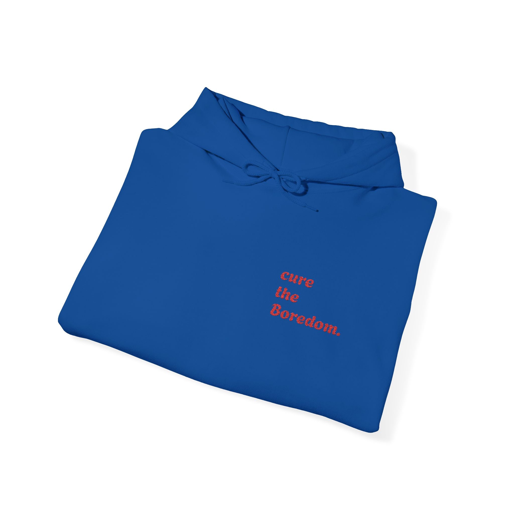 Cure the boredom embroided hoodie-Boredom