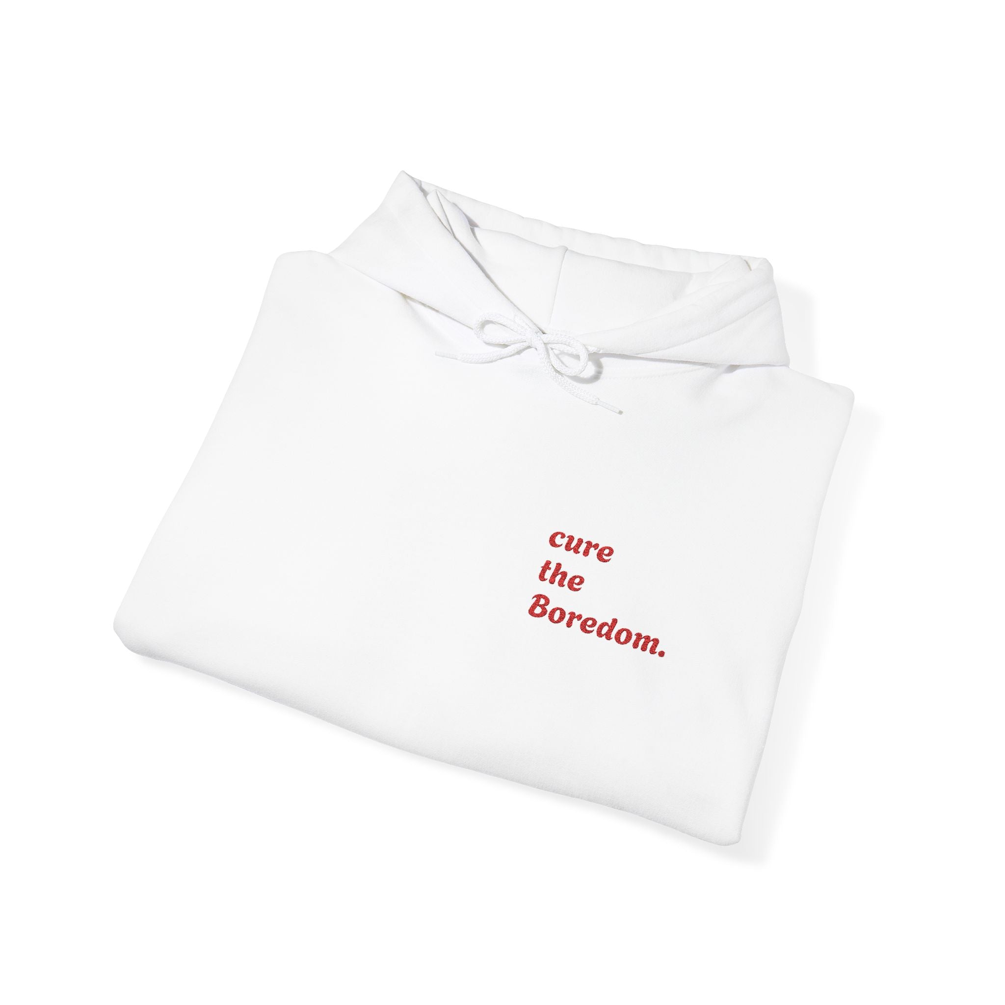 Cure the boredom embroided hoodie-Boredom