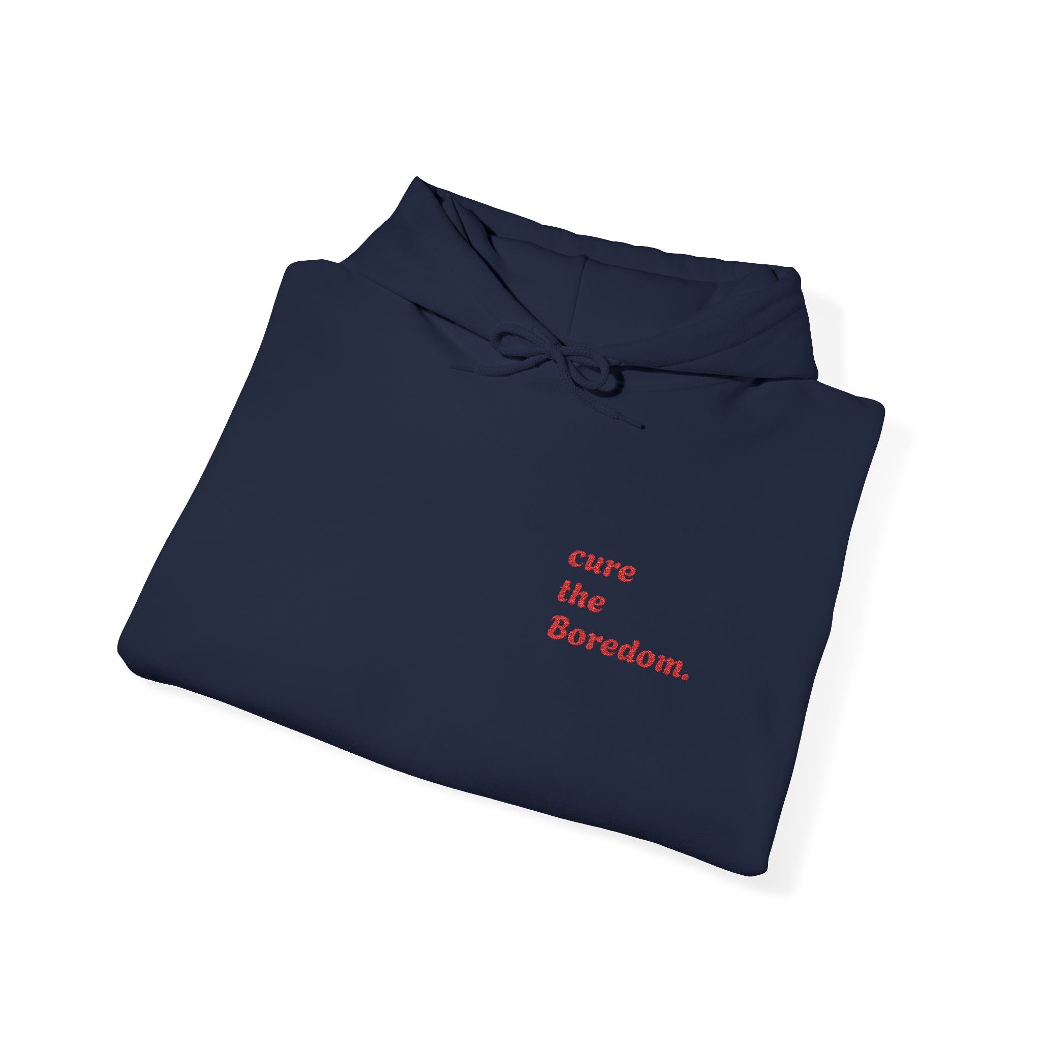 Cure the boredom embroided hoodie-Boredom