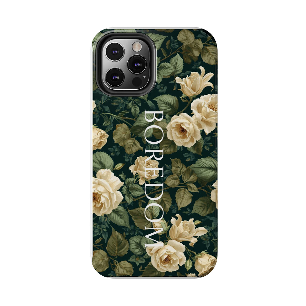 Floral Boredom Tough Phone Case, Durable Phone Cover, Gift for Her, Trendy Tech Accessories, Unique Flower Design, Stylish Phone Protection