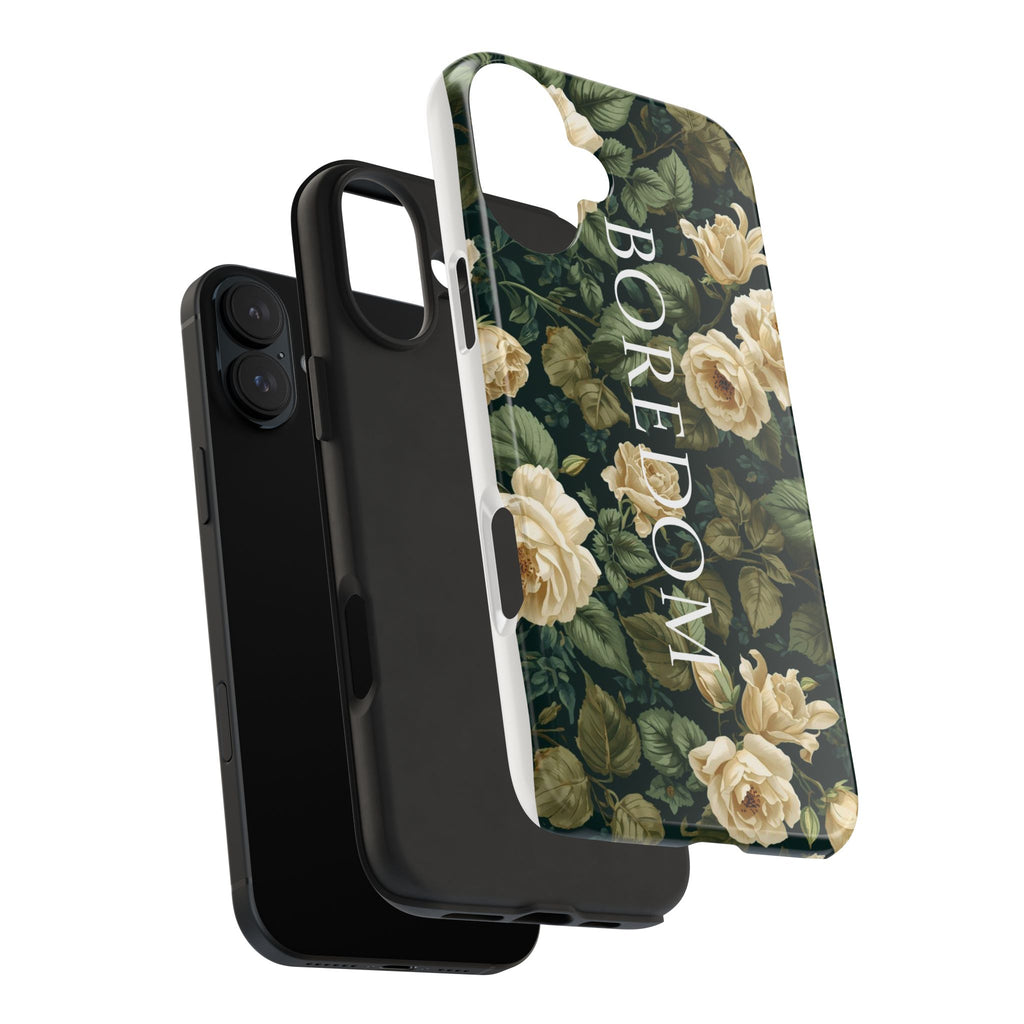 Floral Boredom Tough Phone Case, Durable Phone Cover, Gift for Her, Trendy Tech Accessories, Unique Flower Design, Stylish Phone Protection