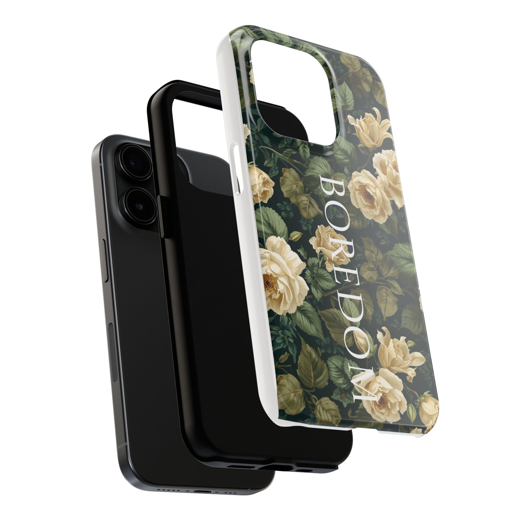 Floral Boredom Tough Phone Case, Durable Phone Cover, Gift for Her, Trendy Tech Accessories, Unique Flower Design, Stylish Phone Protection