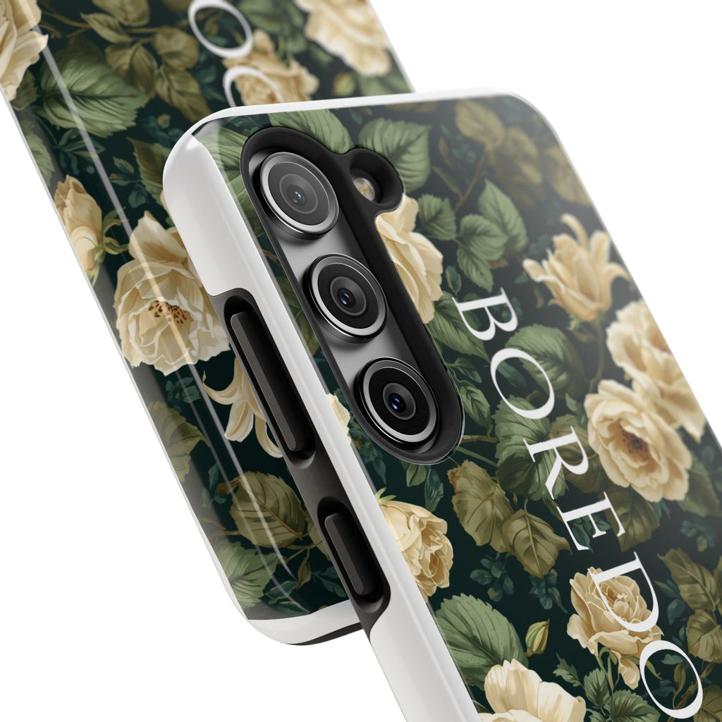 Floral Boredom Tough Phone Case, Durable Phone Cover, Gift for Her, Trendy Tech Accessories, Unique Flower Design, Stylish Phone Protection