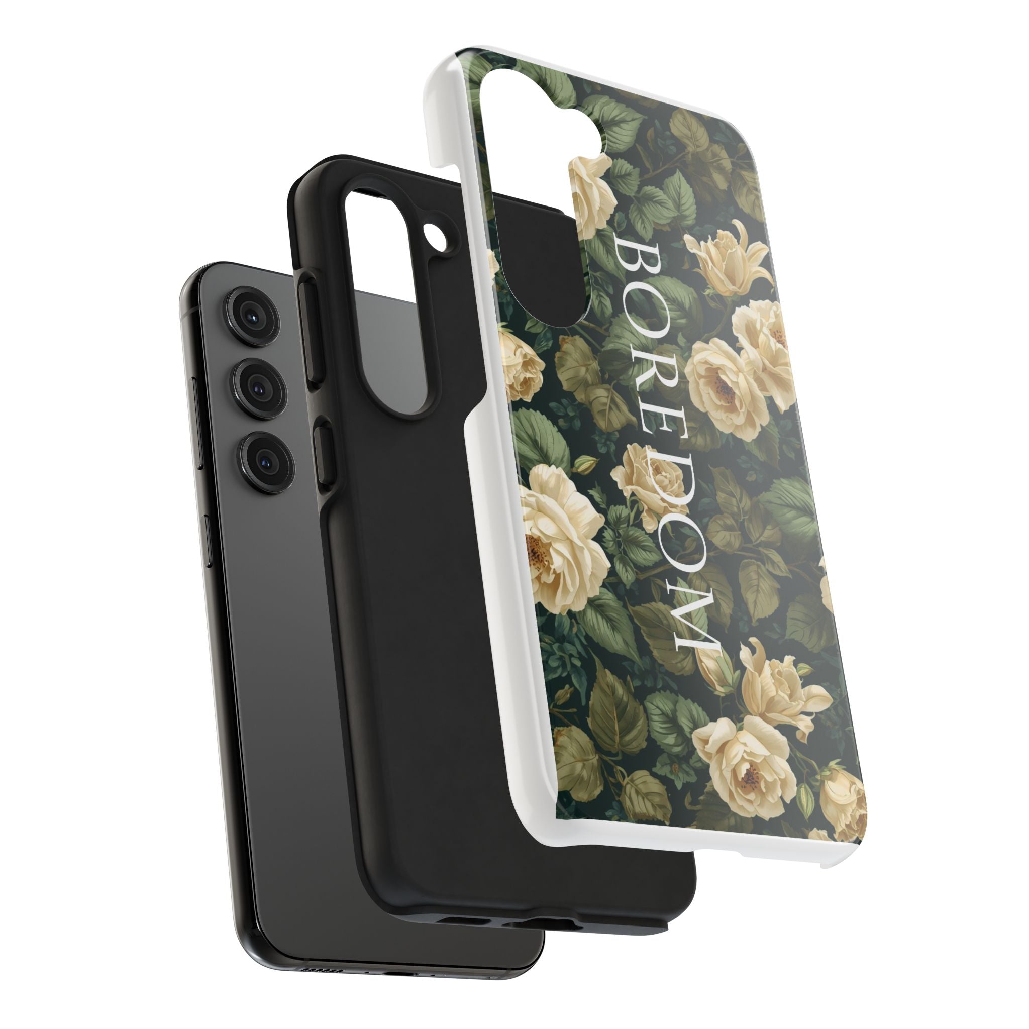 Floral Boredom Tough Phone Case, Durable Phone Cover, Gift for Her, Trendy Tech Accessories, Unique Flower Design, Stylish Phone Protection