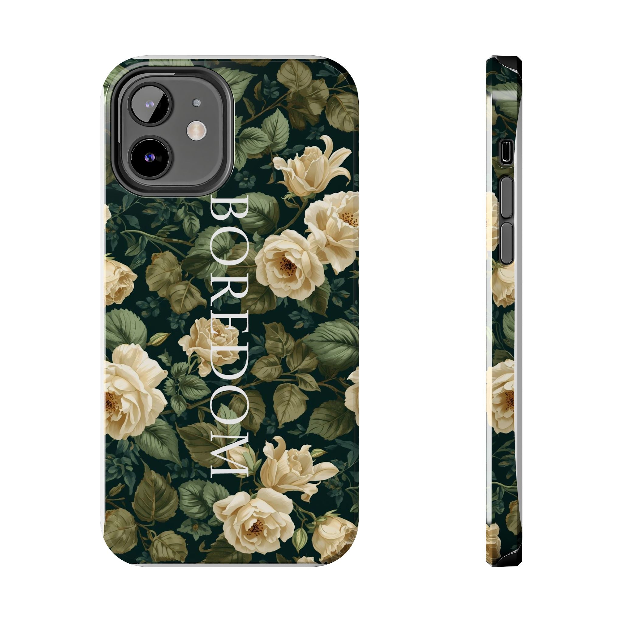 Floral Boredom Tough Phone Case, Durable Phone Cover, Gift for Her, Trendy Tech Accessories, Unique Flower Design, Stylish Phone Protection