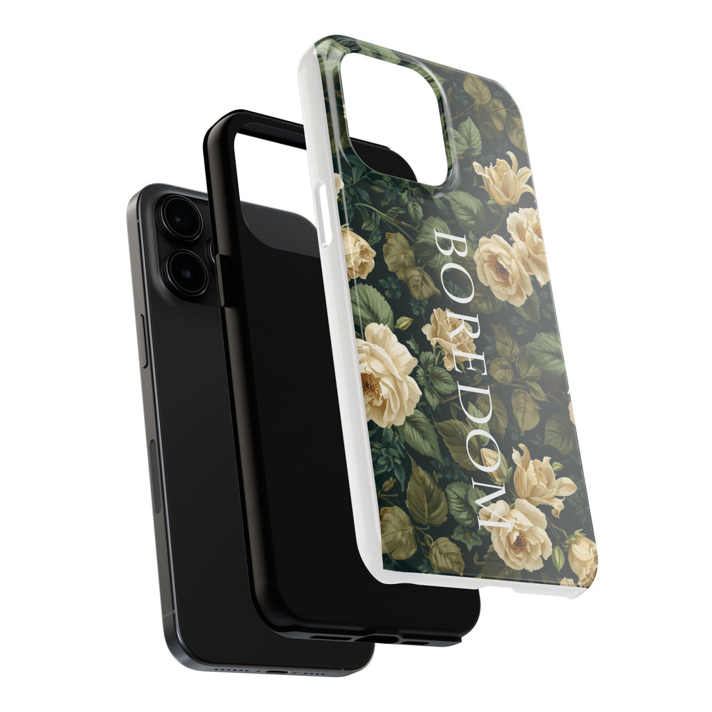 Floral Boredom Tough Phone Case, Durable Phone Cover, Gift for Her, Trendy Tech Accessories, Unique Flower Design, Stylish Phone Protection