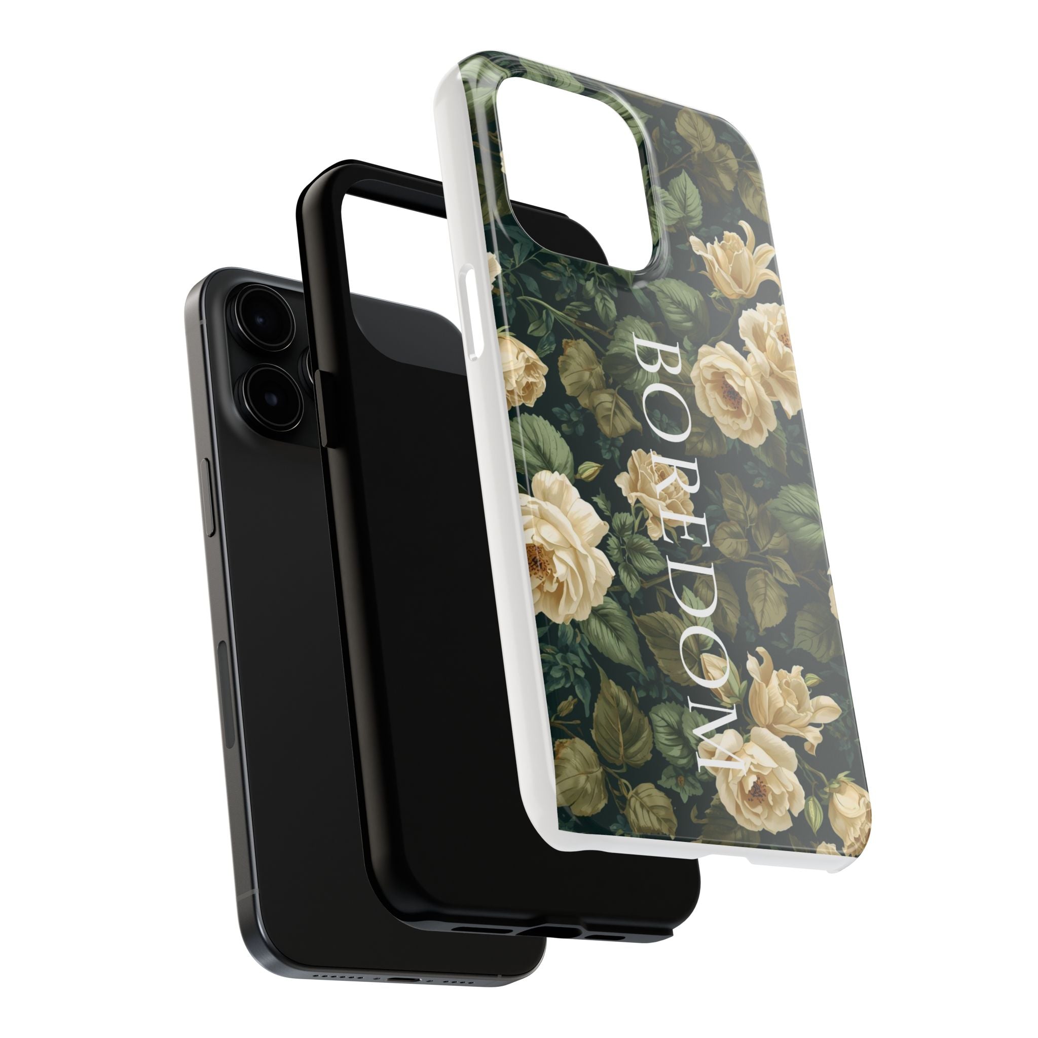 Floral Boredom Tough Phone Case, Durable Phone Cover, Gift for Her, Trendy Tech Accessories, Unique Flower Design, Stylish Phone Protection
