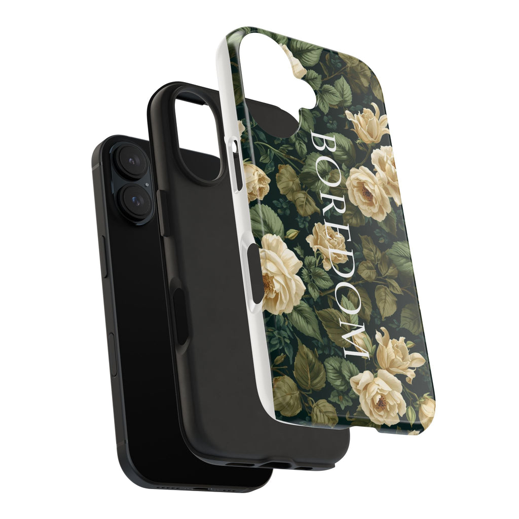 Floral Boredom Tough Phone Case, Durable Phone Cover, Gift for Her, Trendy Tech Accessories, Unique Flower Design, Stylish Phone Protection