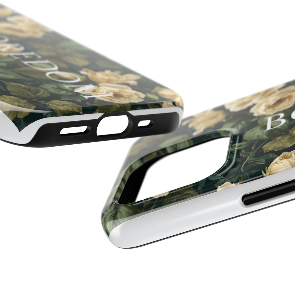 Floral Boredom Tough Phone Case, Durable Phone Cover, Gift for Her, Trendy Tech Accessories, Unique Flower Design, Stylish Phone Protection