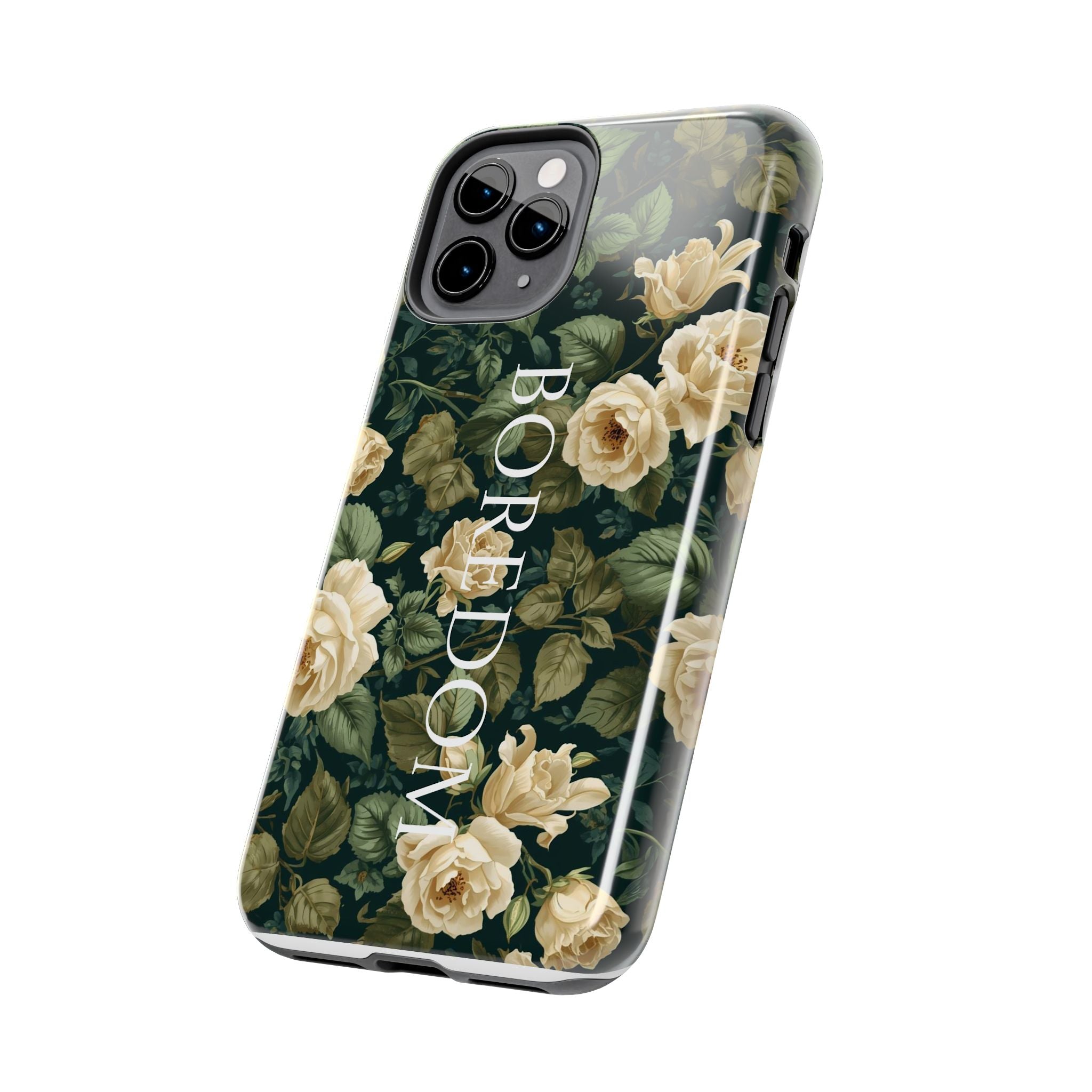 Floral Boredom Tough Phone Case, Durable Phone Cover, Gift for Her, Trendy Tech Accessories, Unique Flower Design, Stylish Phone Protection