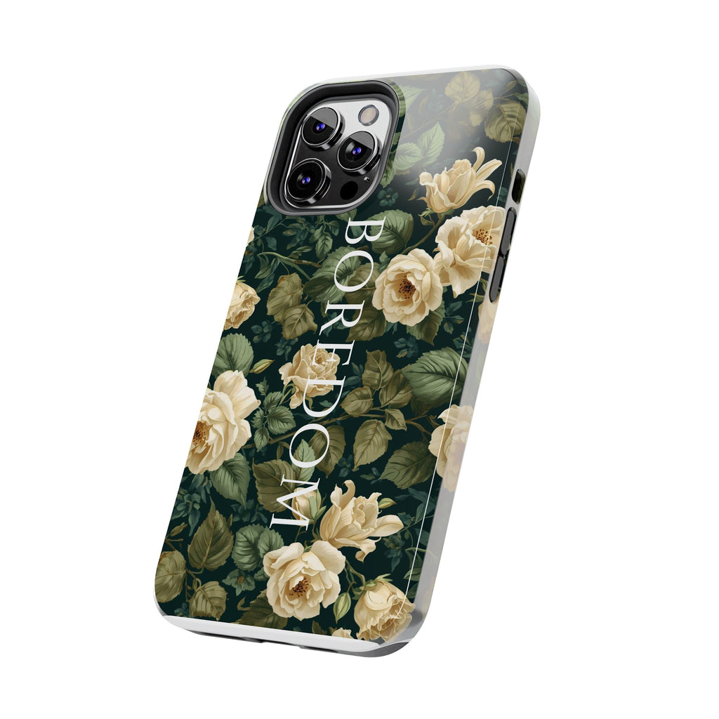 Floral Boredom Tough Phone Case, Durable Phone Cover, Gift for Her, Trendy Tech Accessories, Unique Flower Design, Stylish Phone Protection