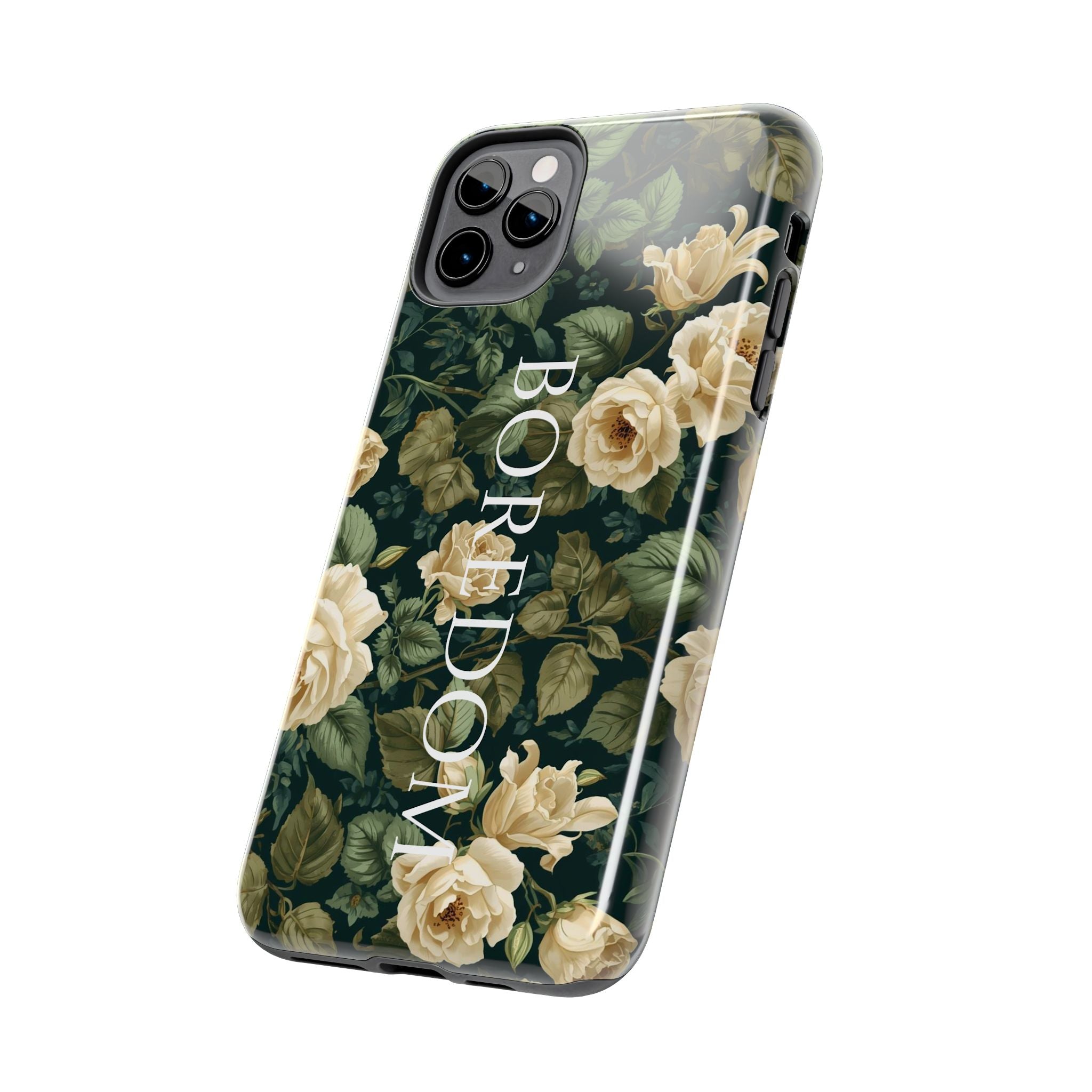 Floral Boredom Tough Phone Case, Durable Phone Cover, Gift for Her, Trendy Tech Accessories, Unique Flower Design, Stylish Phone Protection