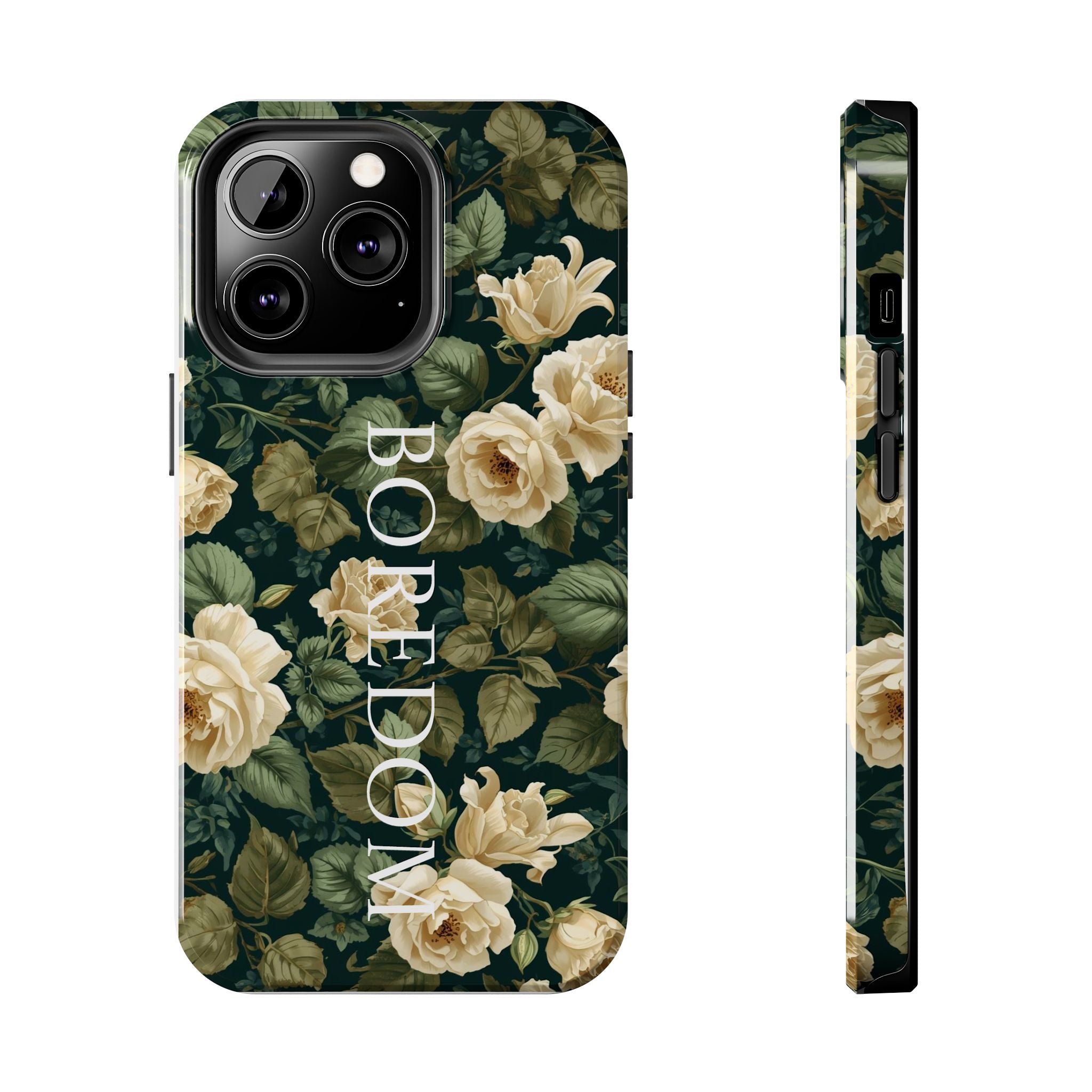 Floral Boredom Tough Phone Case, Durable Phone Cover, Gift for Her, Trendy Tech Accessories, Unique Flower Design, Stylish Phone Protection