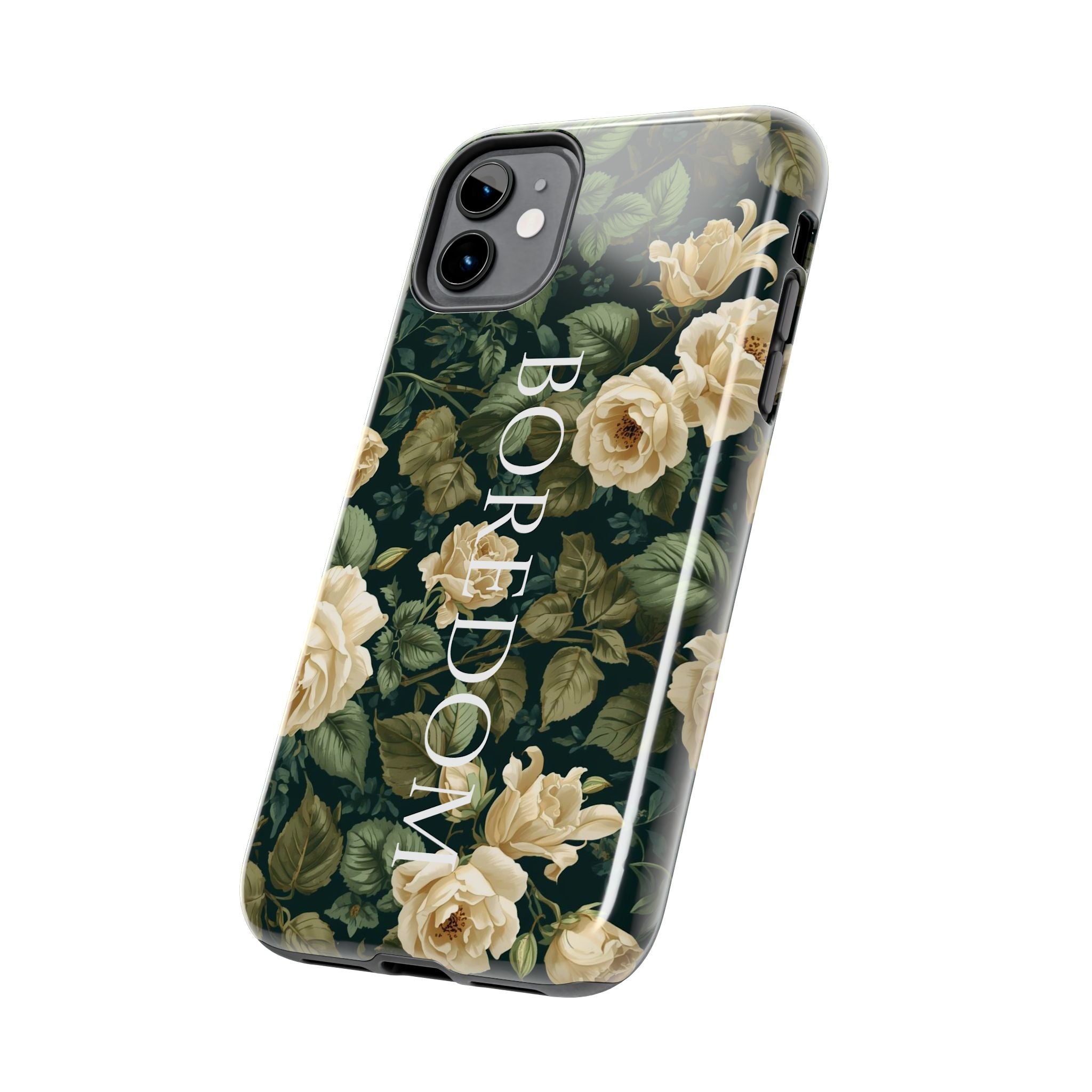 Floral Boredom Tough Phone Case, Durable Phone Cover, Gift for Her, Trendy Tech Accessories, Unique Flower Design, Stylish Phone Protection