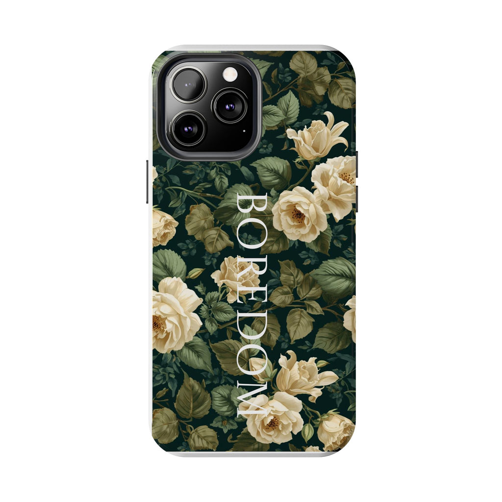 Floral Boredom Tough Phone Case, Durable Phone Cover, Gift for Her, Trendy Tech Accessories, Unique Flower Design, Stylish Phone Protection