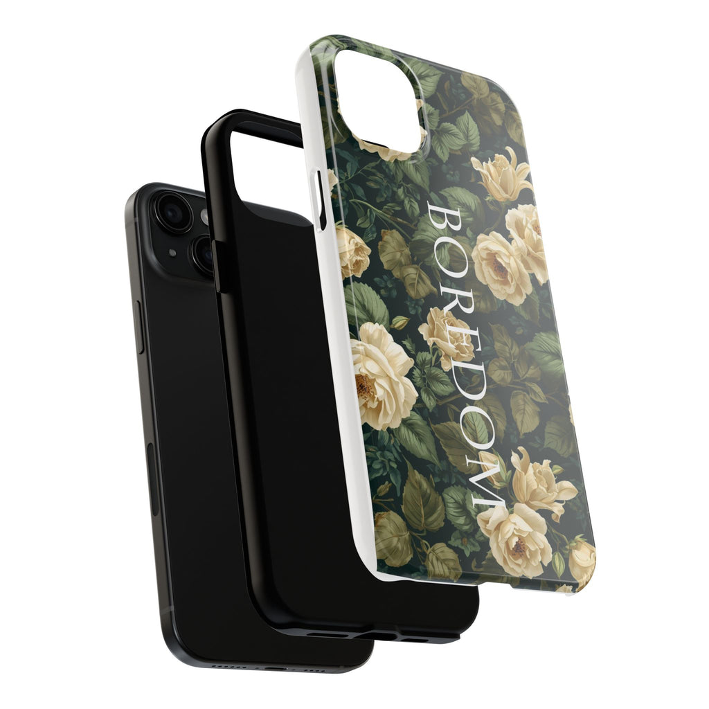 Floral Boredom Tough Phone Case, Durable Phone Cover, Gift for Her, Trendy Tech Accessories, Unique Flower Design, Stylish Phone Protection