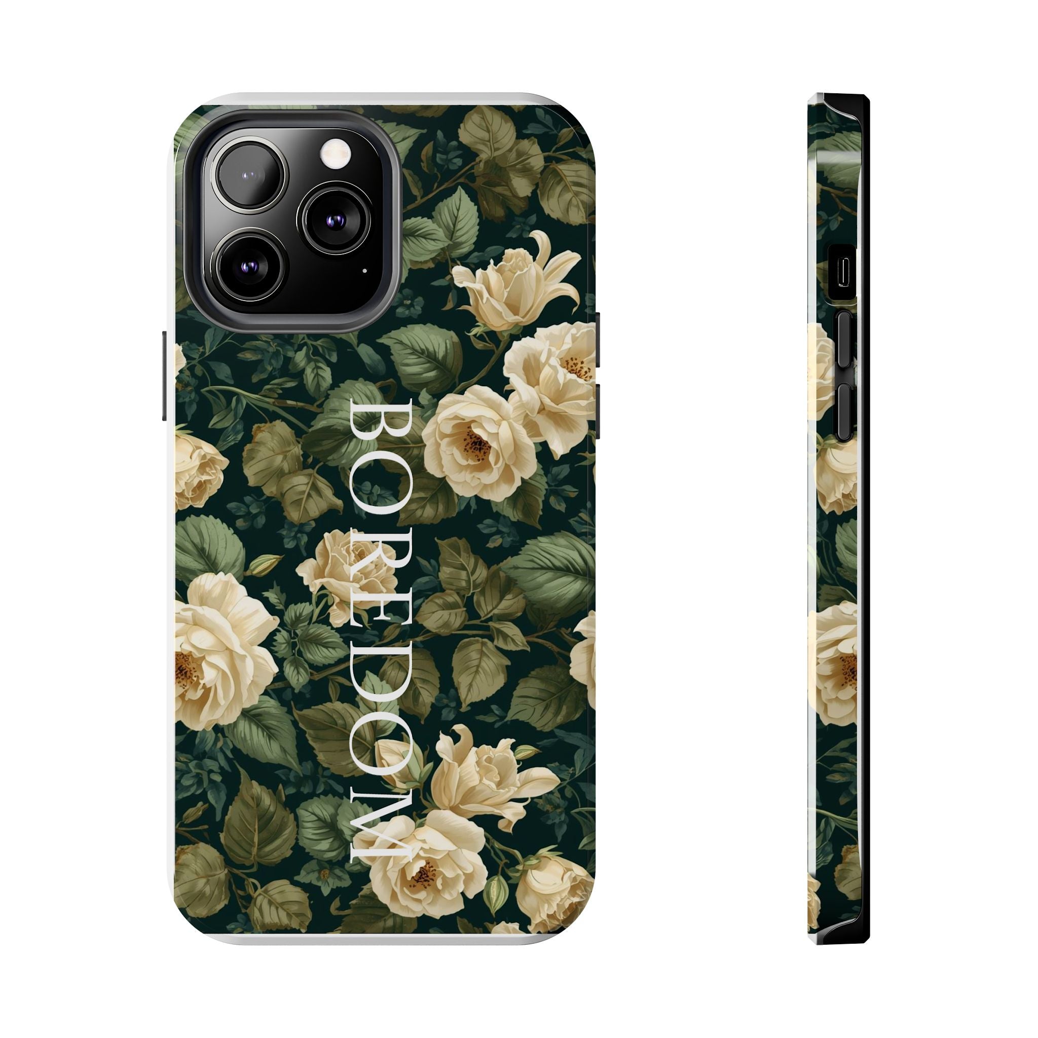 Floral Boredom Tough Phone Case, Durable Phone Cover, Gift for Her, Trendy Tech Accessories, Unique Flower Design, Stylish Phone Protection