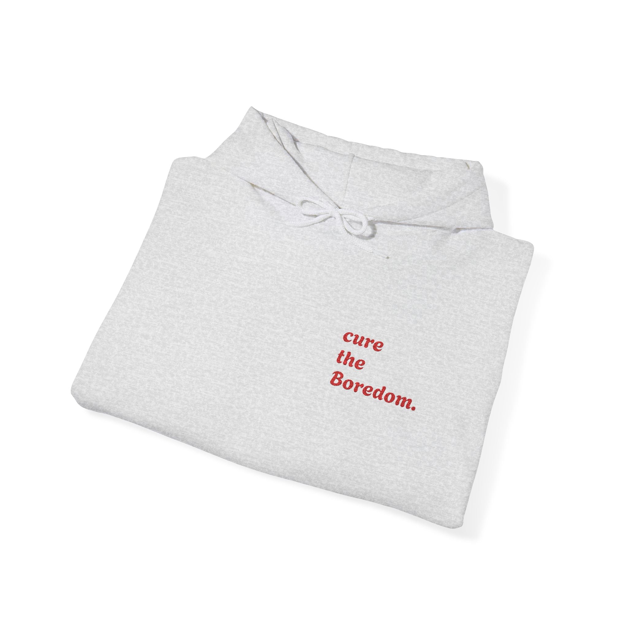 Cure the boredom embroided hoodie-Boredom
