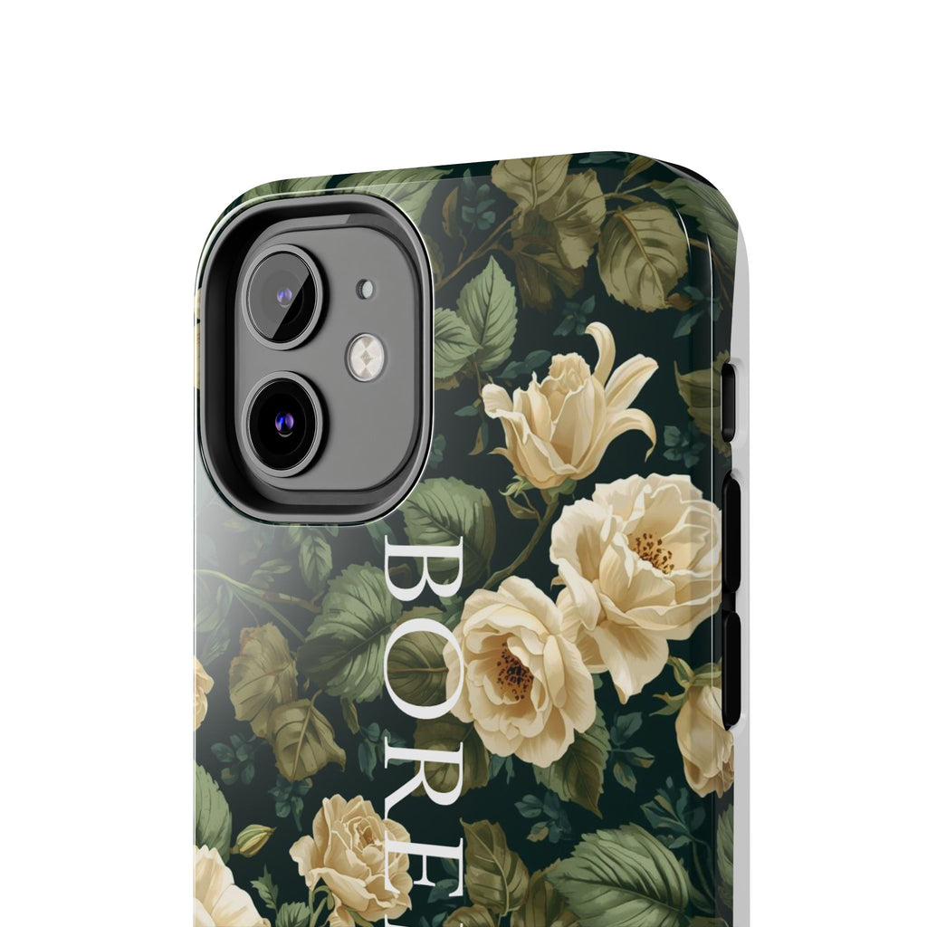 Floral Boredom Tough Phone Case, Durable Phone Cover, Gift for Her, Trendy Tech Accessories, Unique Flower Design, Stylish Phone Protection
