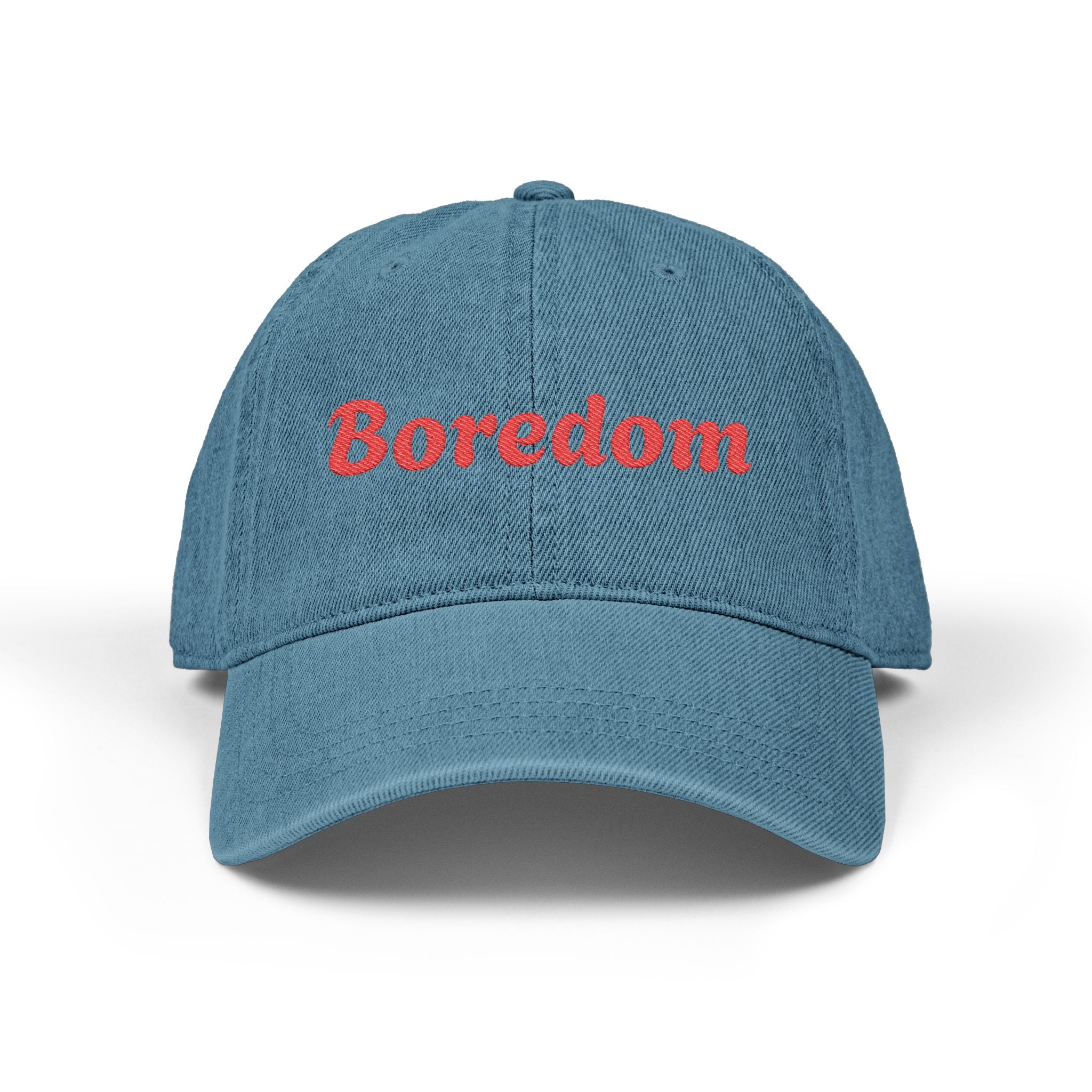 Embroidered Denim Hat - Boredom Cap