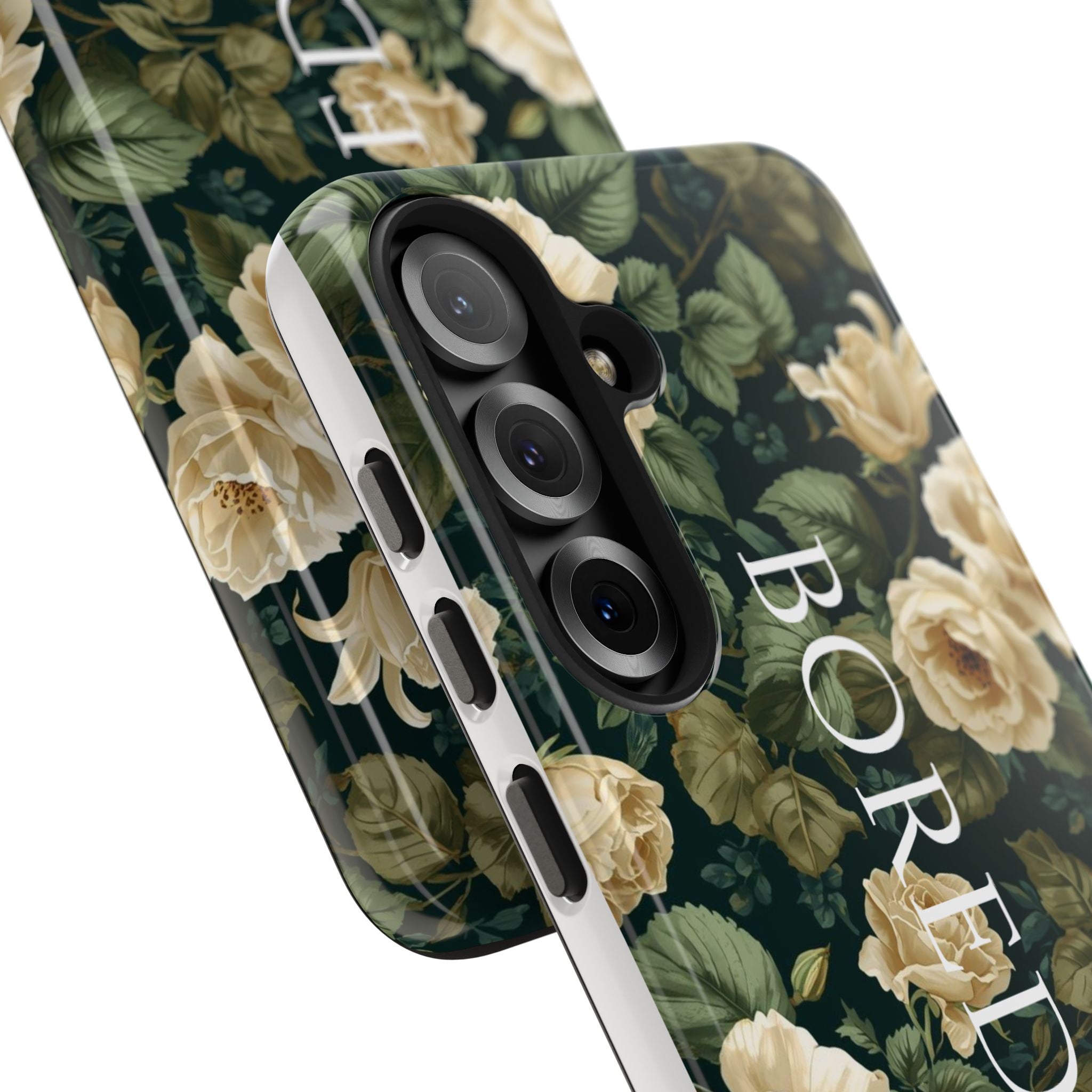 Floral Boredom Tough Phone Case, Durable Phone Cover, Gift for Her, Trendy Tech Accessories, Unique Flower Design, Stylish Phone Protection