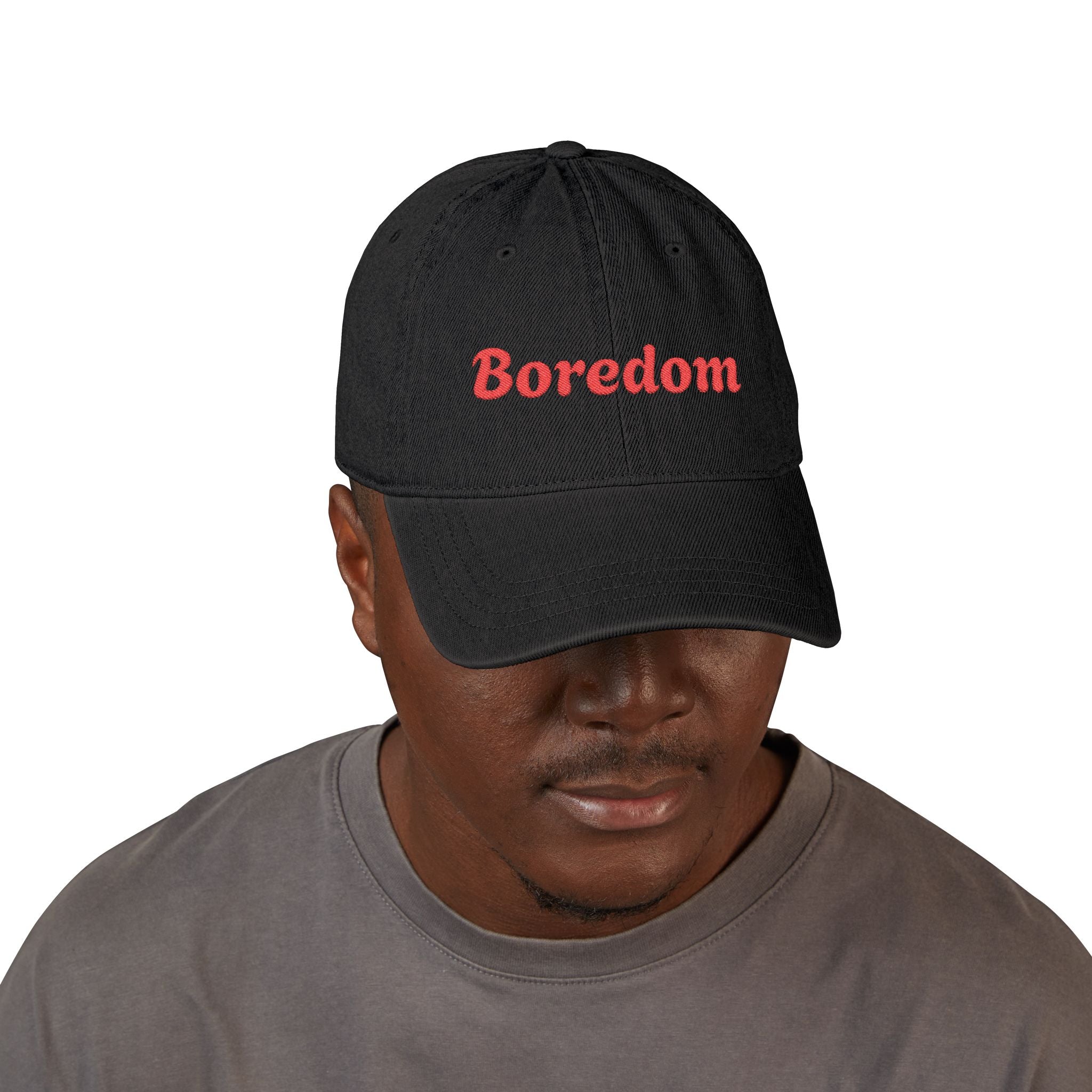 Embroidered Denim Hat - Boredom Cap