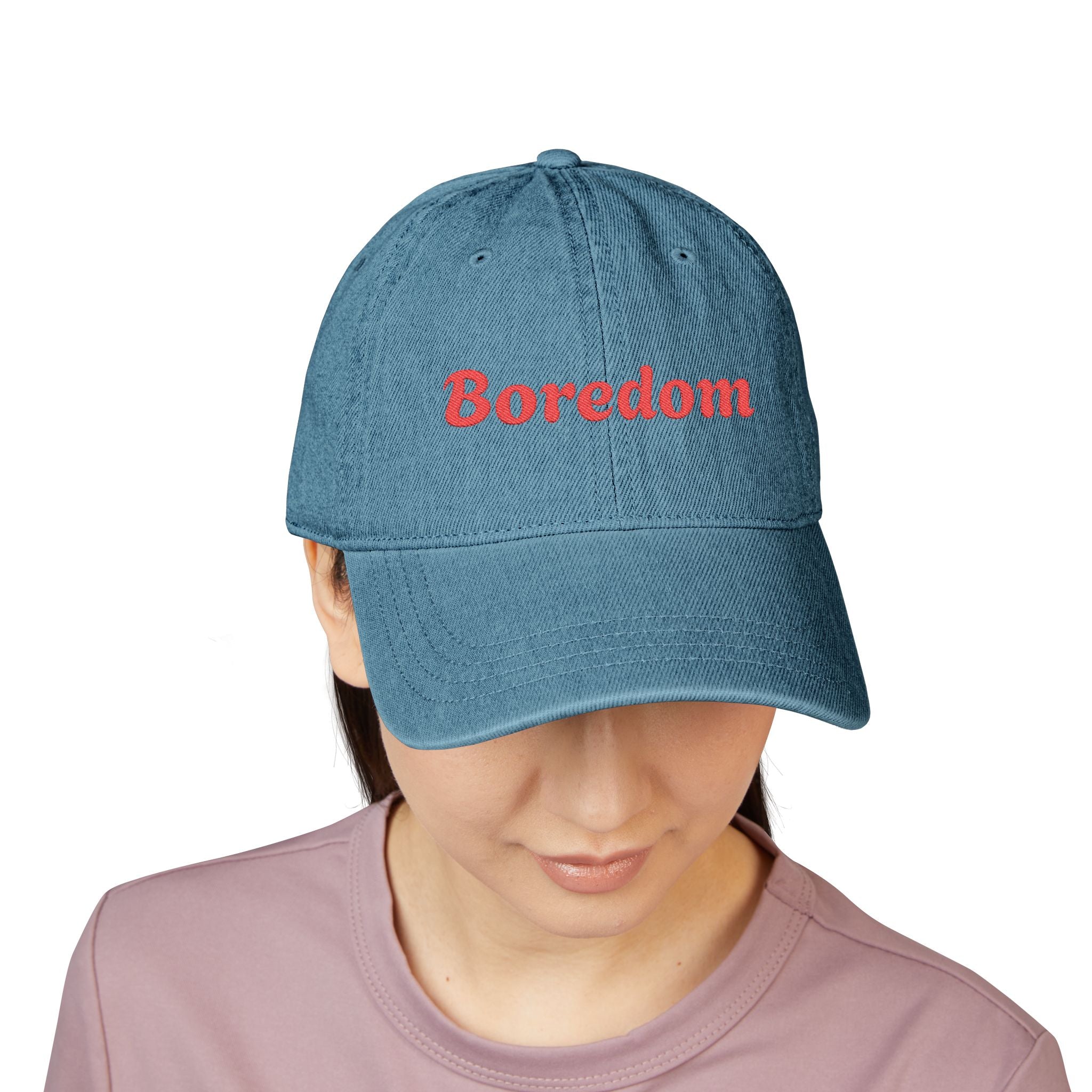 Embroidered Denim Hat - Boredom Cap