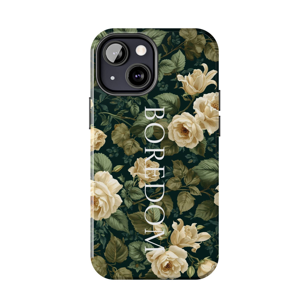 Floral Boredom Tough Phone Case, Durable Phone Cover, Gift for Her, Trendy Tech Accessories, Unique Flower Design, Stylish Phone Protection