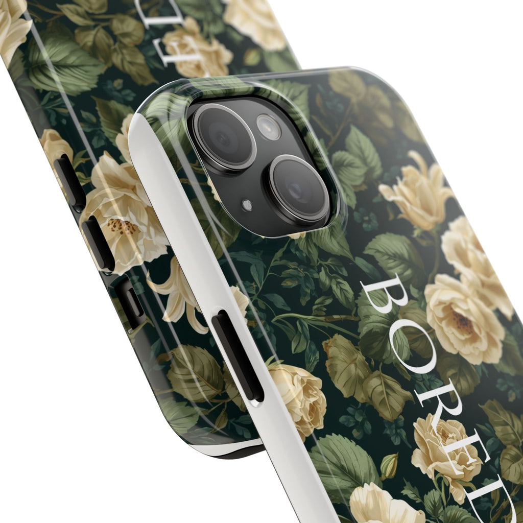 Floral Boredom Tough Phone Case, Durable Phone Cover, Gift for Her, Trendy Tech Accessories, Unique Flower Design, Stylish Phone Protection