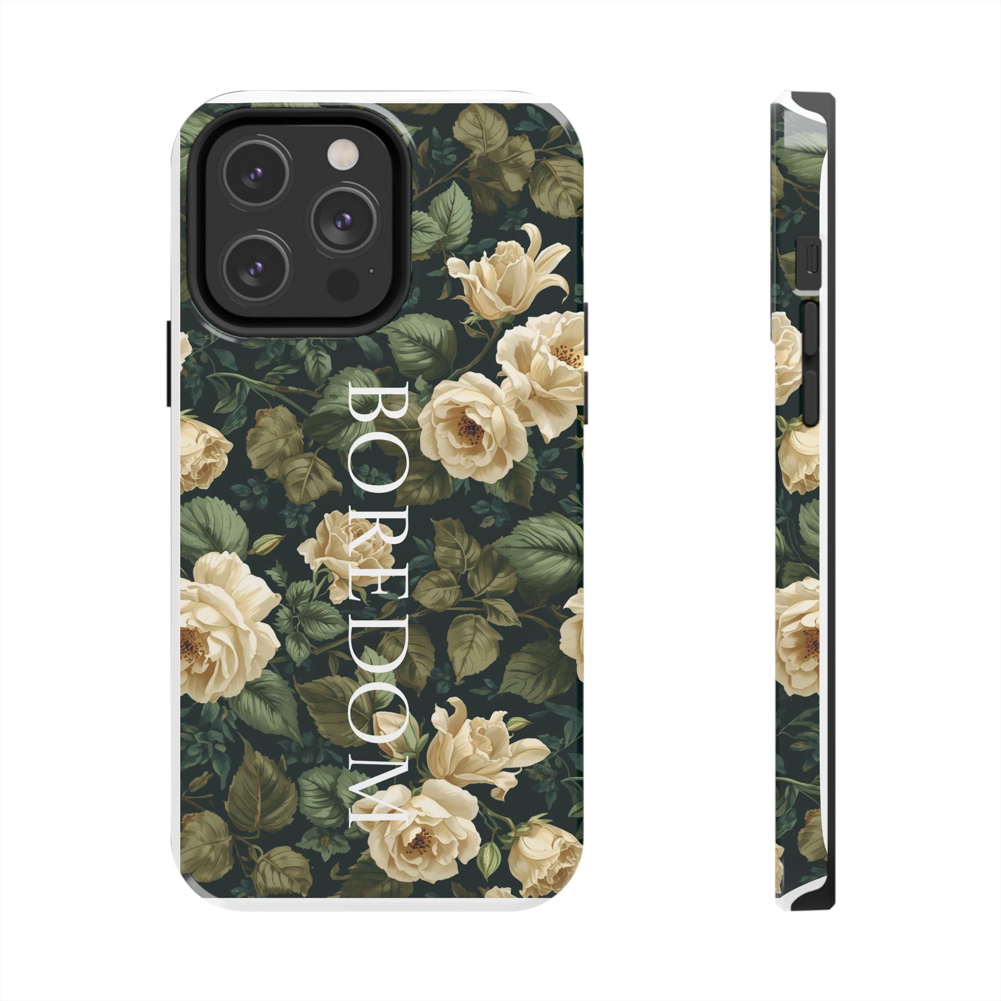 Floral Boredom Tough Phone Case, Durable Phone Cover, Gift for Her, Trendy Tech Accessories, Unique Flower Design, Stylish Phone Protection