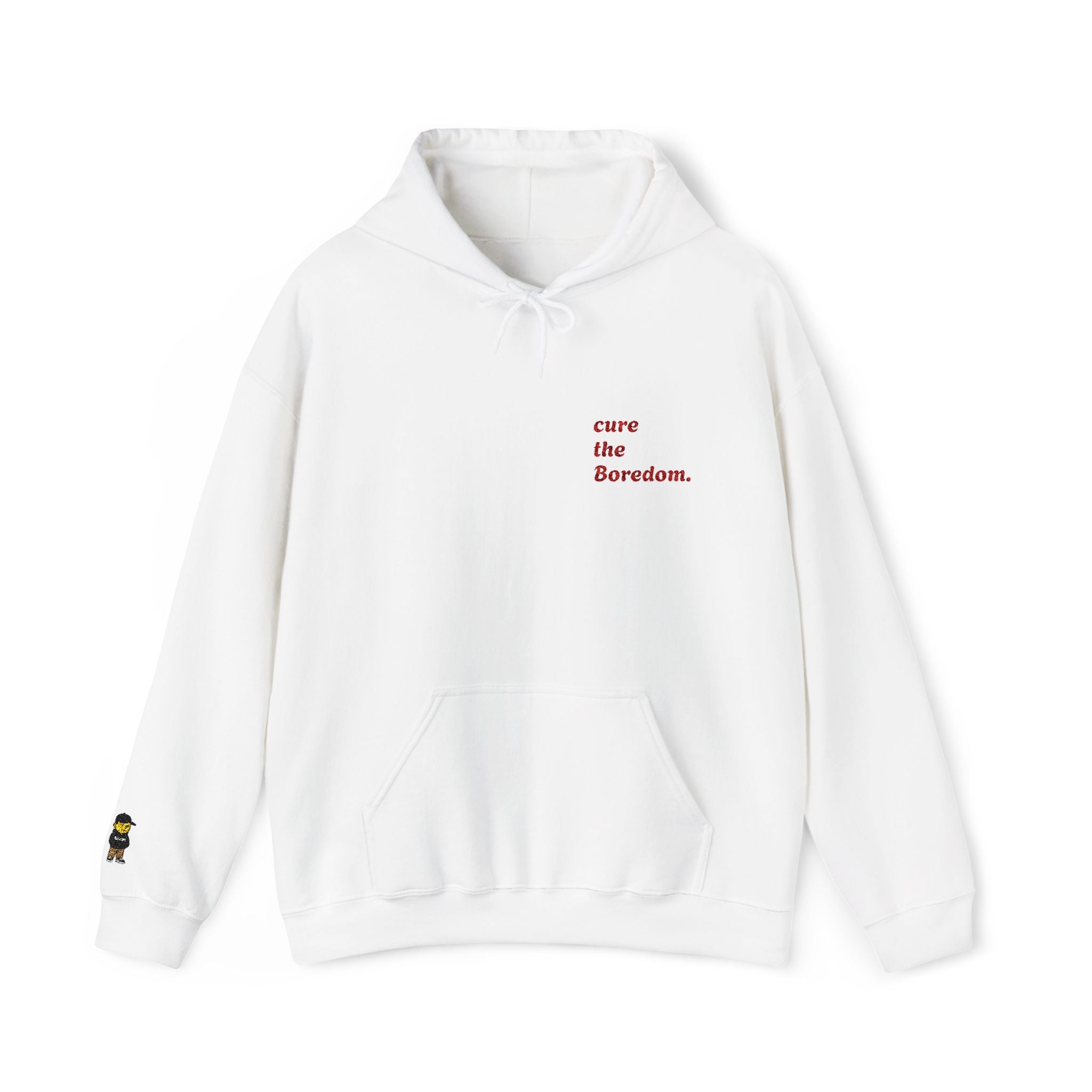 Cure the boredom embroided hoodie-Boredom