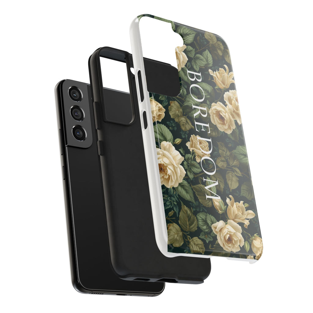 Floral Boredom Tough Phone Case, Durable Phone Cover, Gift for Her, Trendy Tech Accessories, Unique Flower Design, Stylish Phone Protection
