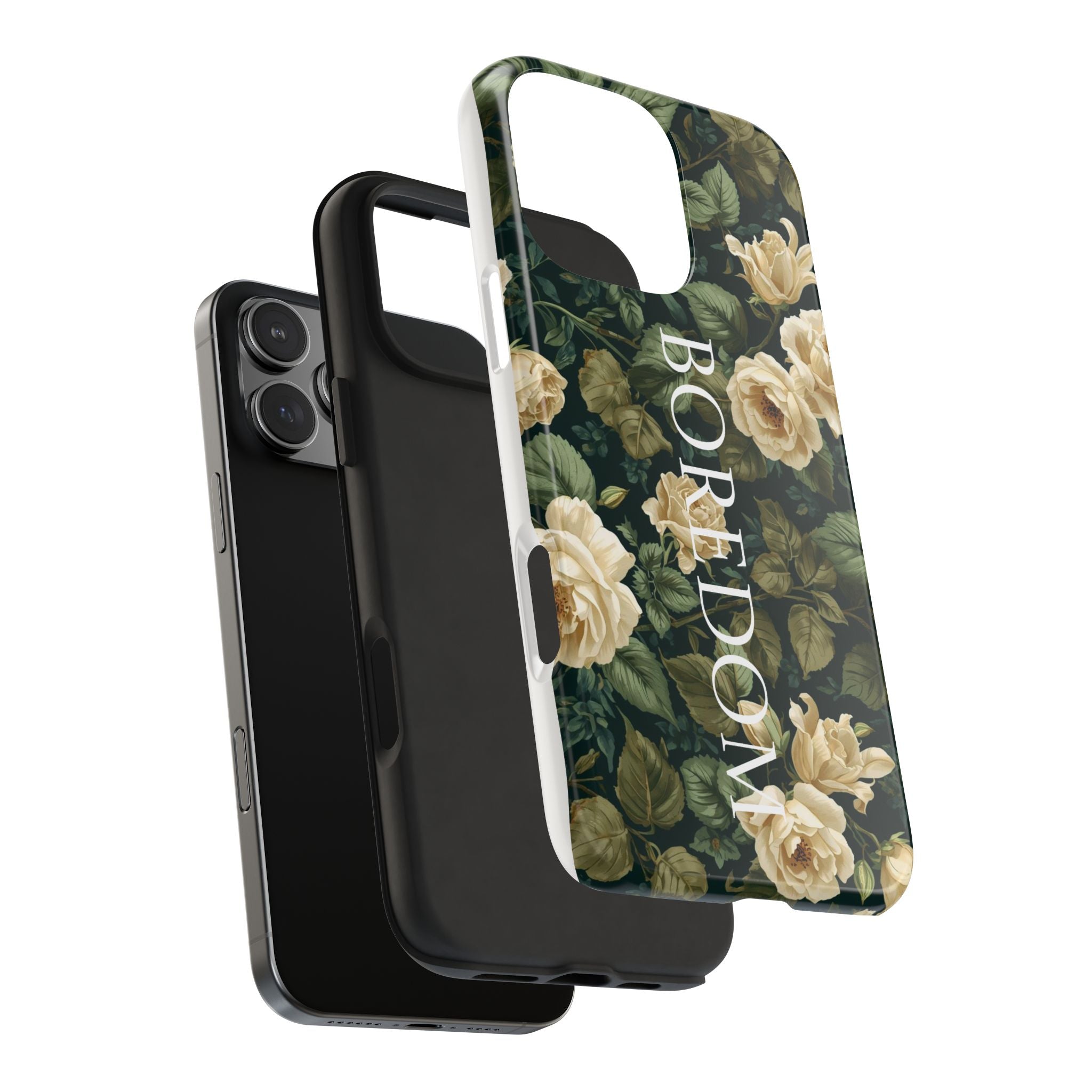 Floral Boredom Tough Phone Case, Durable Phone Cover, Gift for Her, Trendy Tech Accessories, Unique Flower Design, Stylish Phone Protection