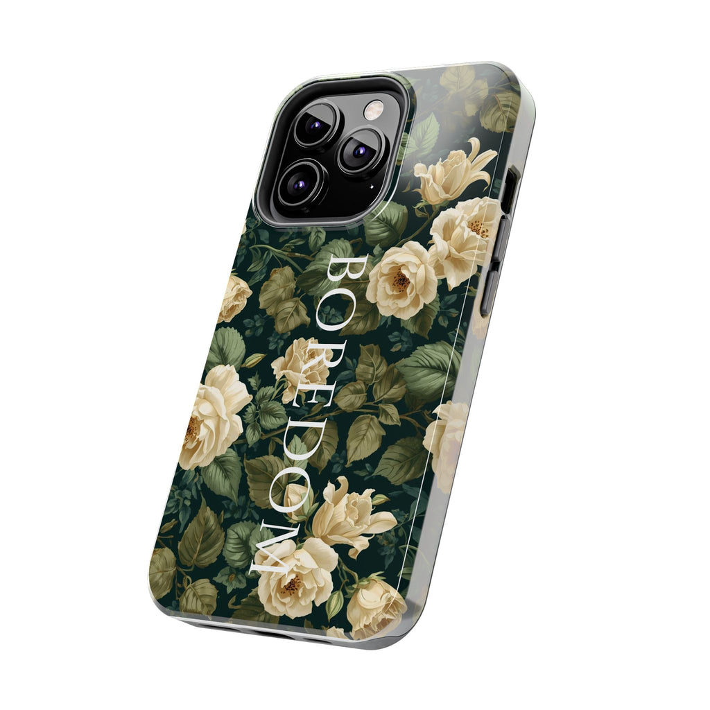 Floral Boredom Tough Phone Case, Durable Phone Cover, Gift for Her, Trendy Tech Accessories, Unique Flower Design, Stylish Phone Protection