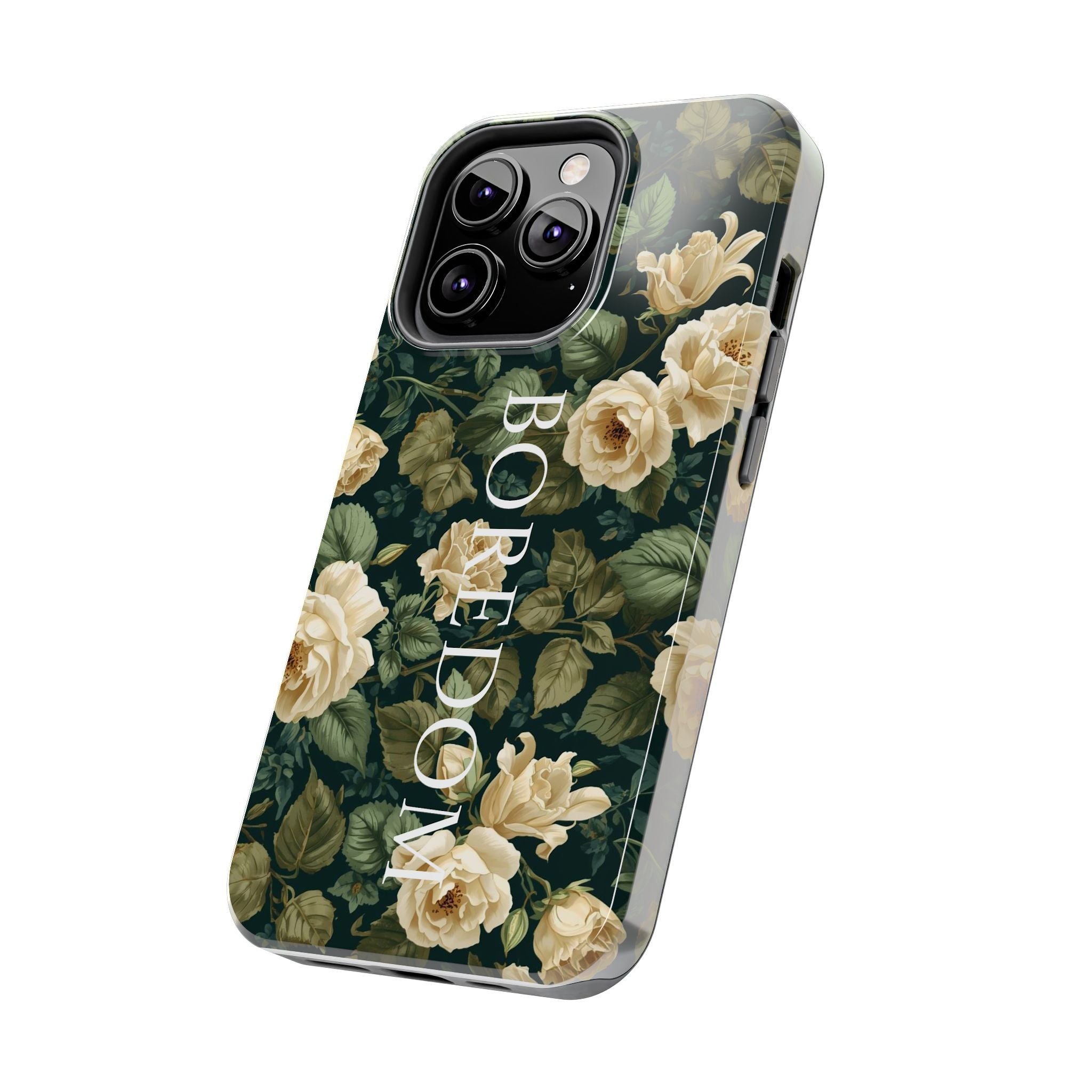 Floral Boredom Tough Phone Case, Durable Phone Cover, Gift for Her, Trendy Tech Accessories, Unique Flower Design, Stylish Phone Protection