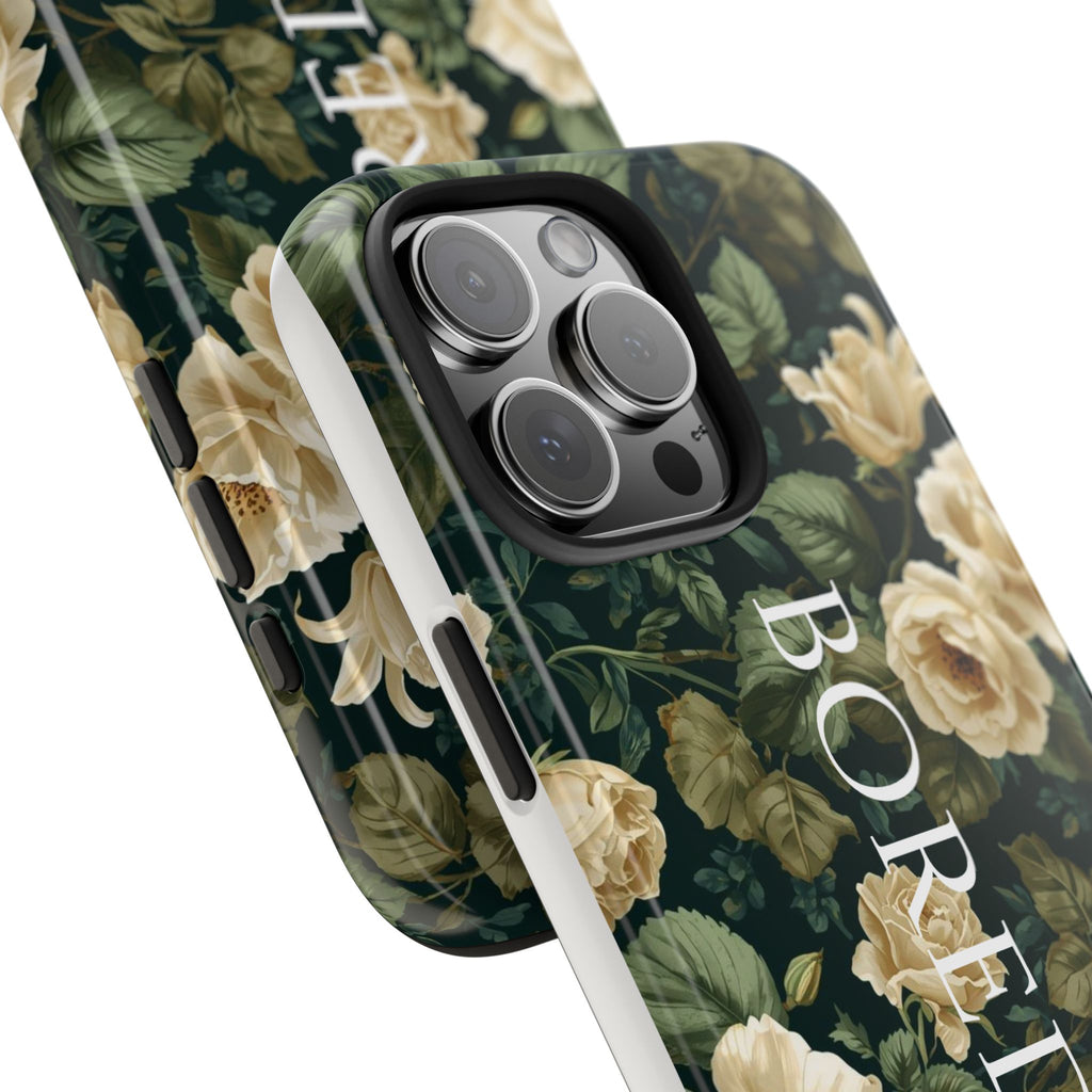 Floral Boredom Tough Phone Case, Durable Phone Cover, Gift for Her, Trendy Tech Accessories, Unique Flower Design, Stylish Phone Protection