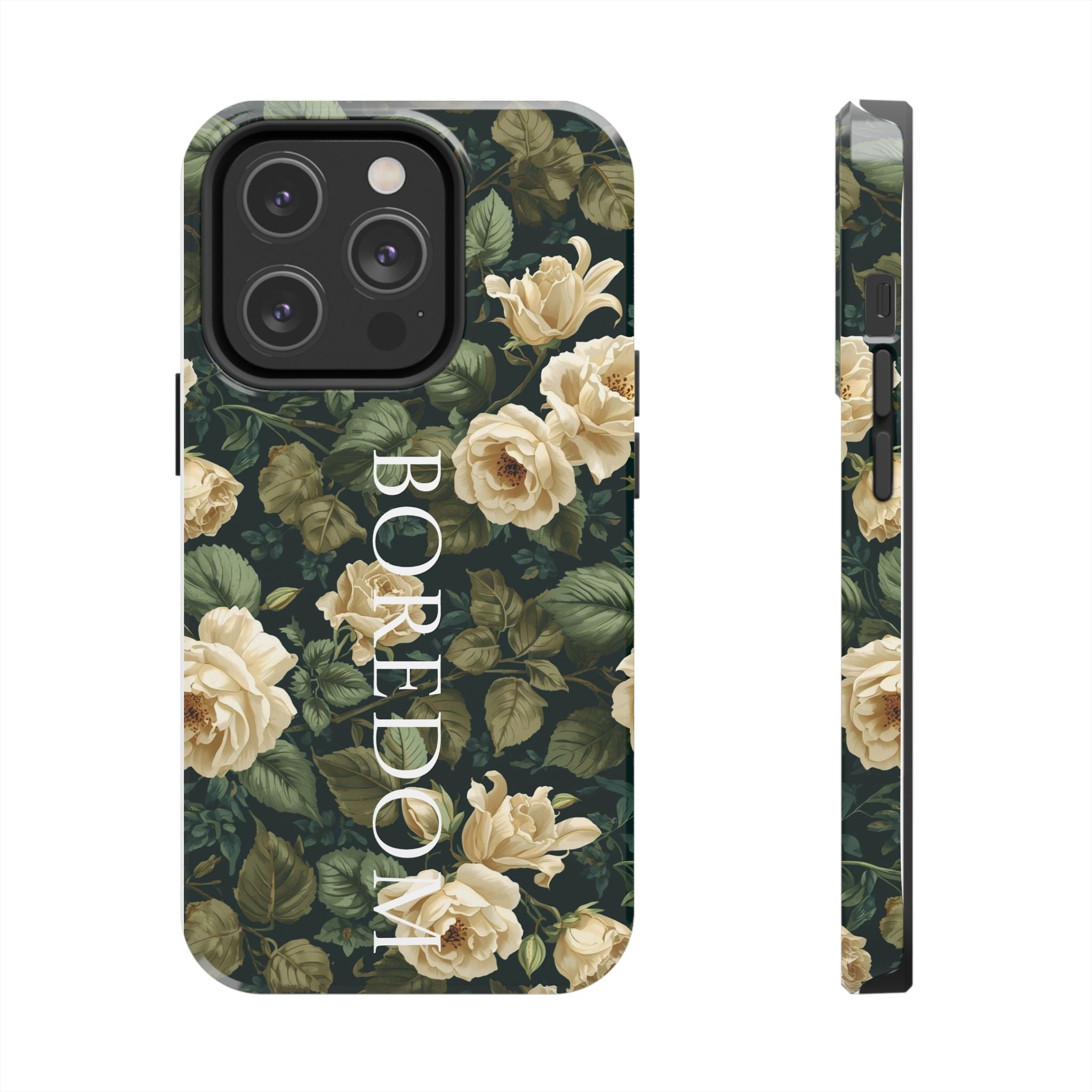 Floral Boredom Tough Phone Case, Durable Phone Cover, Gift for Her, Trendy Tech Accessories, Unique Flower Design, Stylish Phone Protection