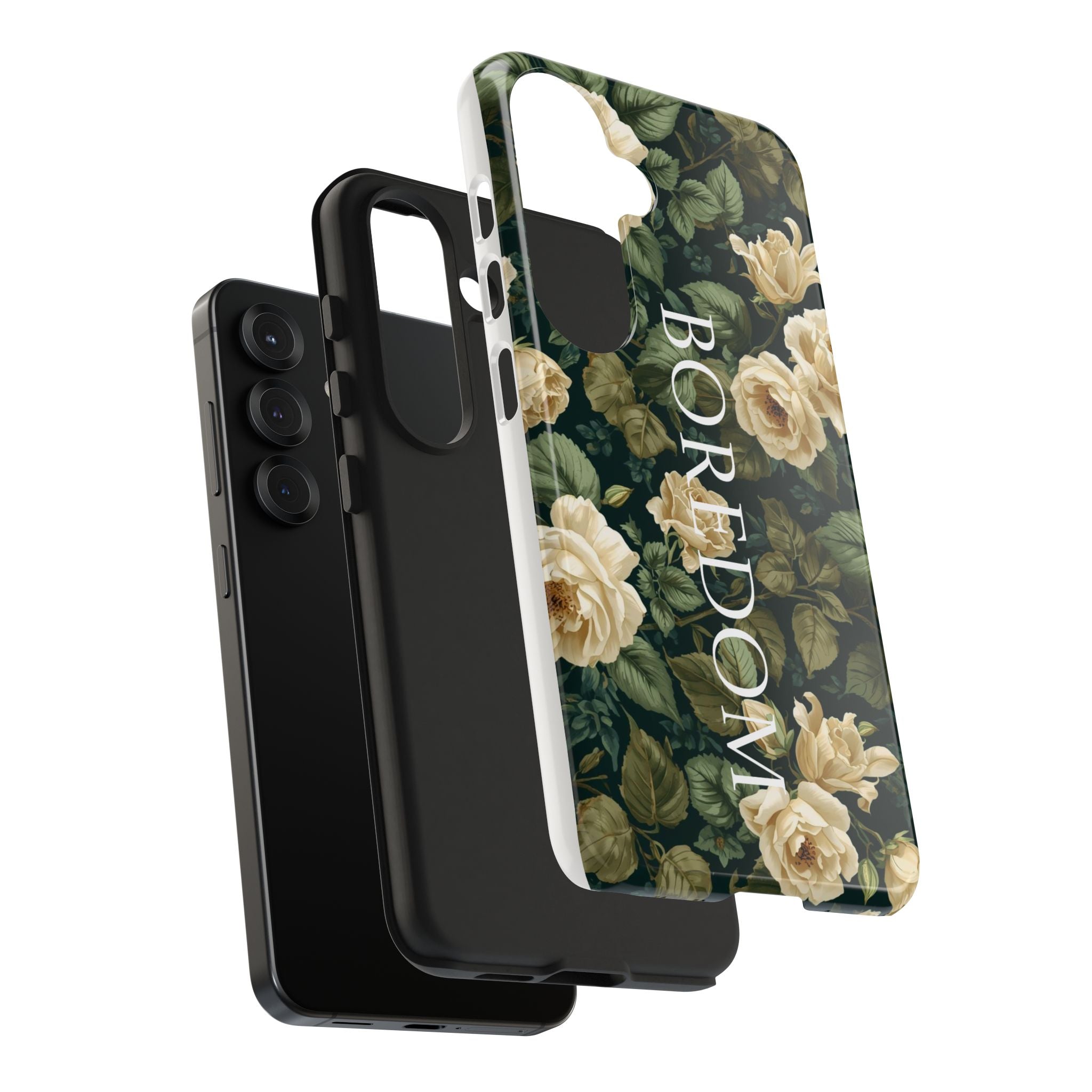 Floral Boredom Tough Phone Case, Durable Phone Cover, Gift for Her, Trendy Tech Accessories, Unique Flower Design, Stylish Phone Protection