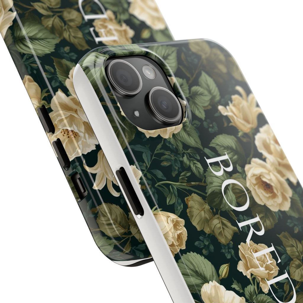 Floral Boredom Tough Phone Case, Durable Phone Cover, Gift for Her, Trendy Tech Accessories, Unique Flower Design, Stylish Phone Protection
