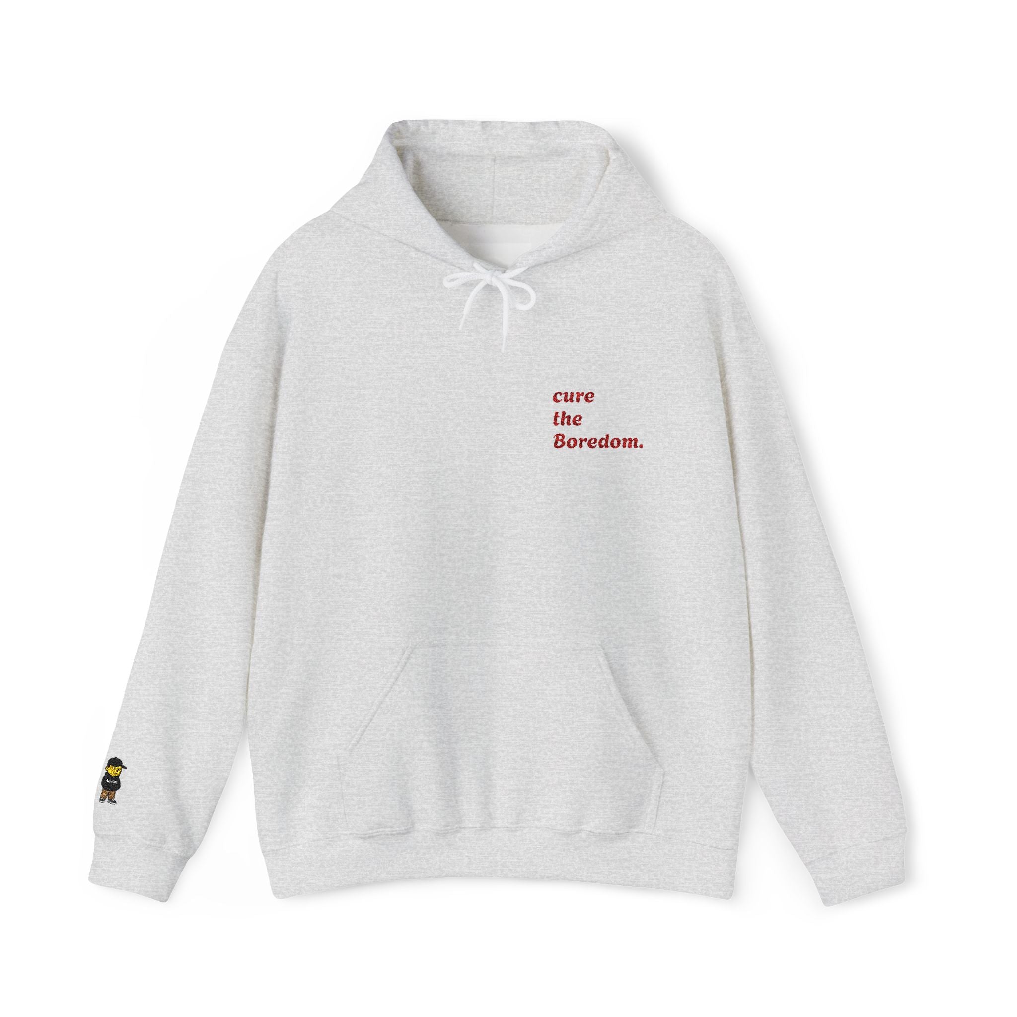 Cure the boredom embroided hoodie-Boredom