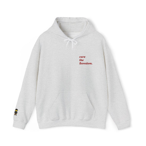 Cure the boredom embroided hoodie-Boredom