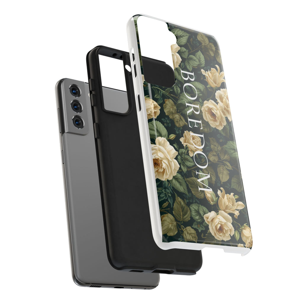 Floral Boredom Tough Phone Case, Durable Phone Cover, Gift for Her, Trendy Tech Accessories, Unique Flower Design, Stylish Phone Protection