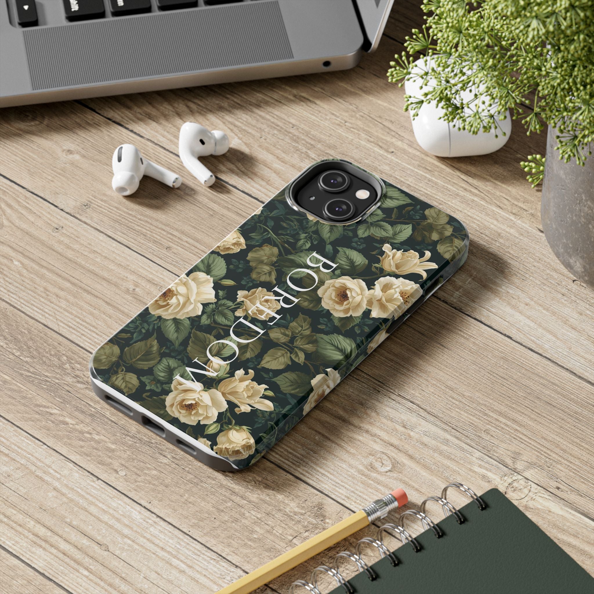 Floral Boredom Tough Phone Case, Durable Phone Cover, Gift for Her, Trendy Tech Accessories, Unique Flower Design, Stylish Phone Protection
