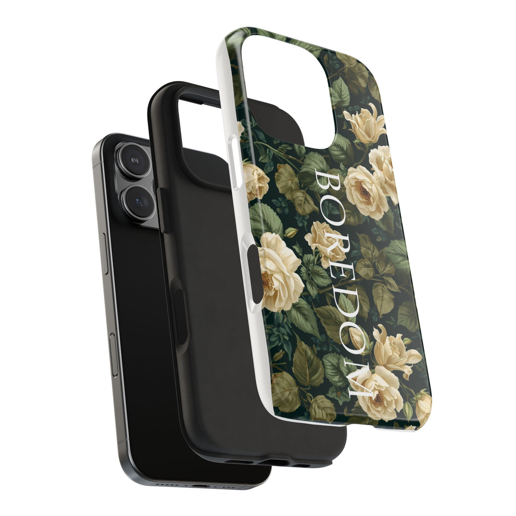 Floral Boredom Tough Phone Case, Durable Phone Cover, Gift for Her, Trendy Tech Accessories, Unique Flower Design, Stylish Phone Protection