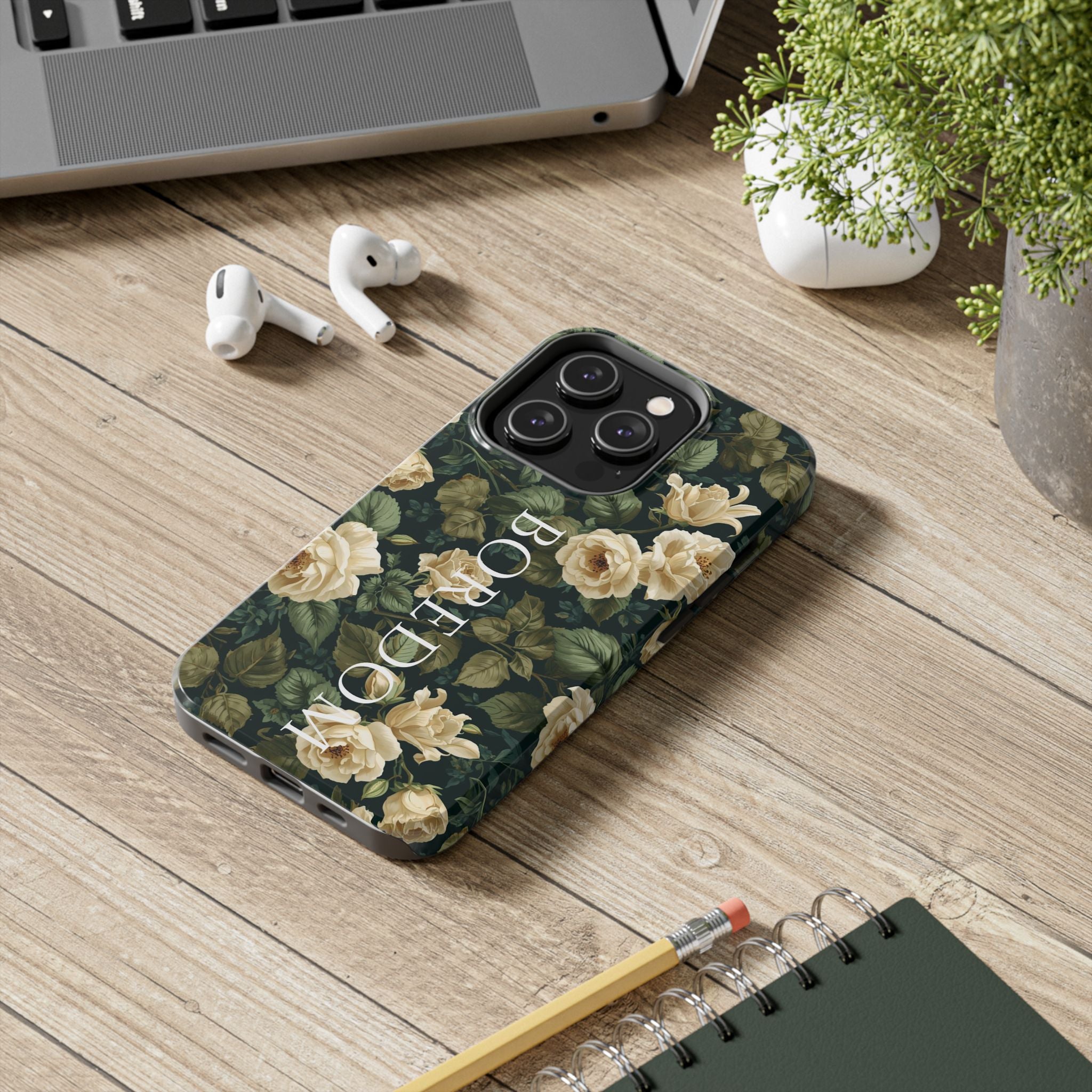 Floral Boredom Tough Phone Case, Durable Phone Cover, Gift for Her, Trendy Tech Accessories, Unique Flower Design, Stylish Phone Protection